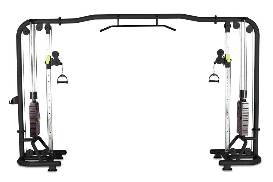 DankSport Cable Crossover höhenverstellbarer Kabelzug - 2x 100kg Gewichtsblöcke - Silber und Schwarz - NEU - Image 2