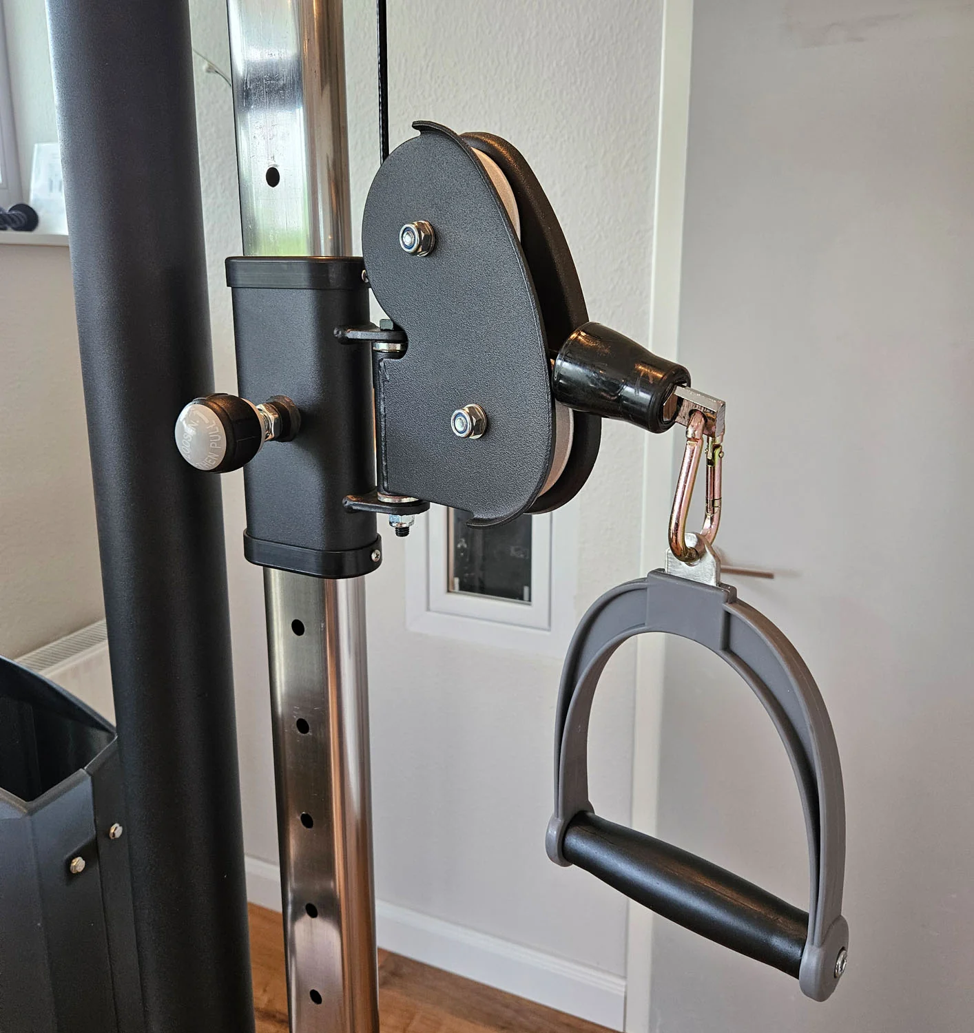 DankSport Enger Doppel Kabelzug höhenverstellbar - Dual adjustable Cable Pulley - 2x 100kg Gewichtsblöcke - Silber und Schwarz - NEU - Image 7
