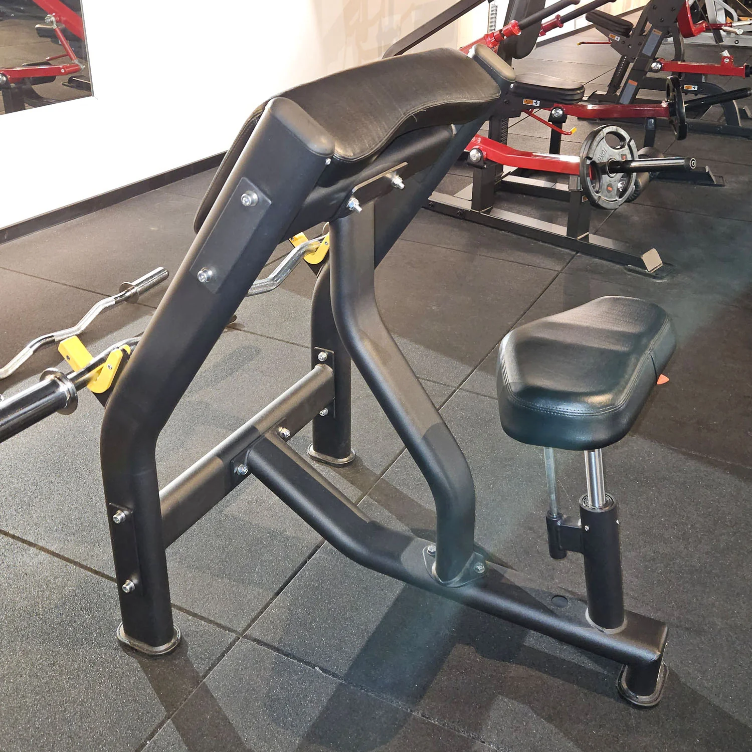DankSport Scottcurl Bank, Bizeps Curlbank, Höhenverstellbar - Biceps Curl Bench - Silber und Schwarz - NEU - Image 2