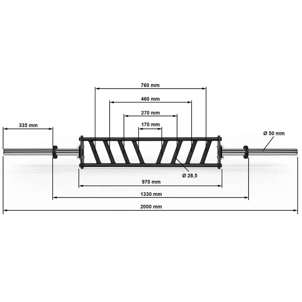 Diagonal Multi Grip Bar 30 mm x 200 cm - Image 10