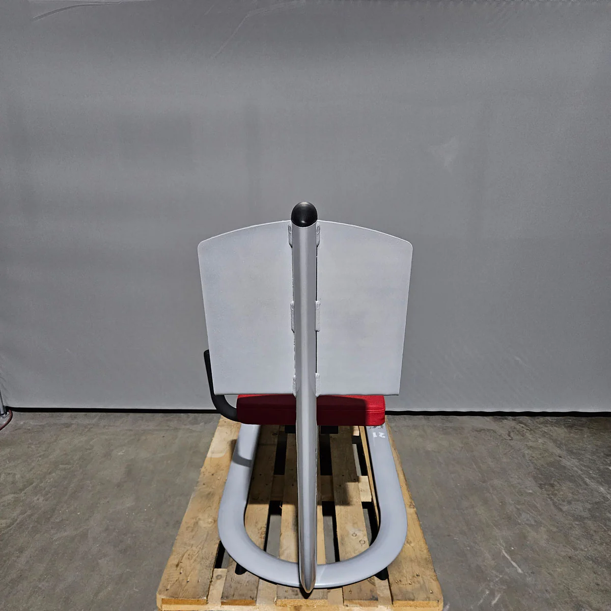 Dr. Wolff Abdominal-Trainer 336, Bauchbank, Rahmenfarbe Silber, Polster Rot, gebrauchter - überholter Zustand - Image 6