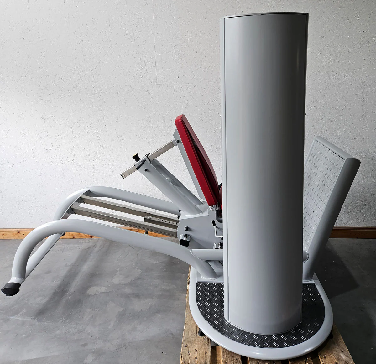 Dr. Wolff Beinpresse 806 Variante XS - extra platzsparend gebaut, ähnlich Funktionsstemme, Gerät aus Präventions-Park, Rahmenfarbe Silber, gebrauchter - überholter Zustand - Image 4