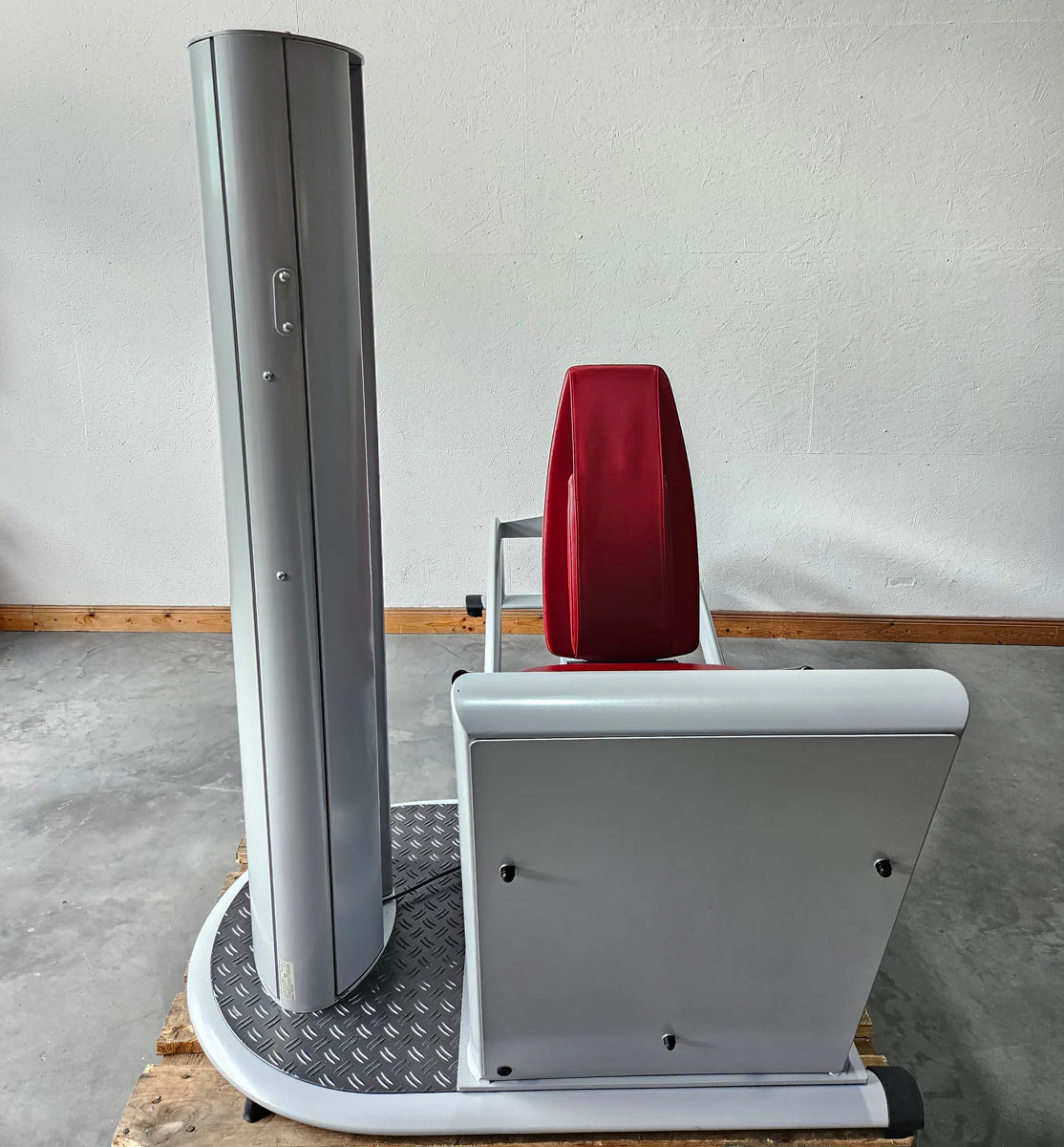 Dr. Wolff Beinpresse 806 Variante XS - extra platzsparend gebaut, ähnlich Funktionsstemme, Gerät aus Präventions-Park, Rahmenfarbe Silber, gebrauchter - überholter Zustand - Image 5