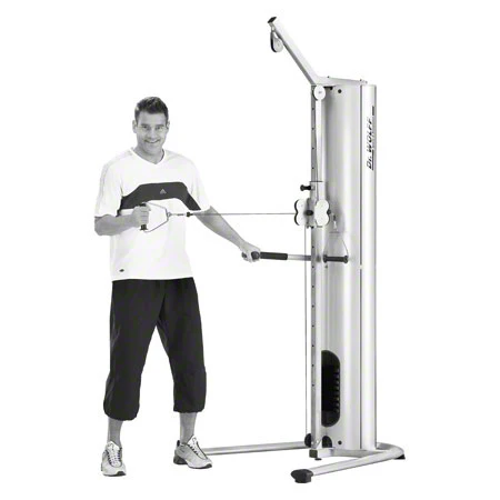 Dr. Wolff Medi-Pull 756, Seilzug höhenverstellbar, Galgen für Latzug, Freistehend mit Stativ, Farbe Silber - gebraucht - überholter Zustand - Image 4