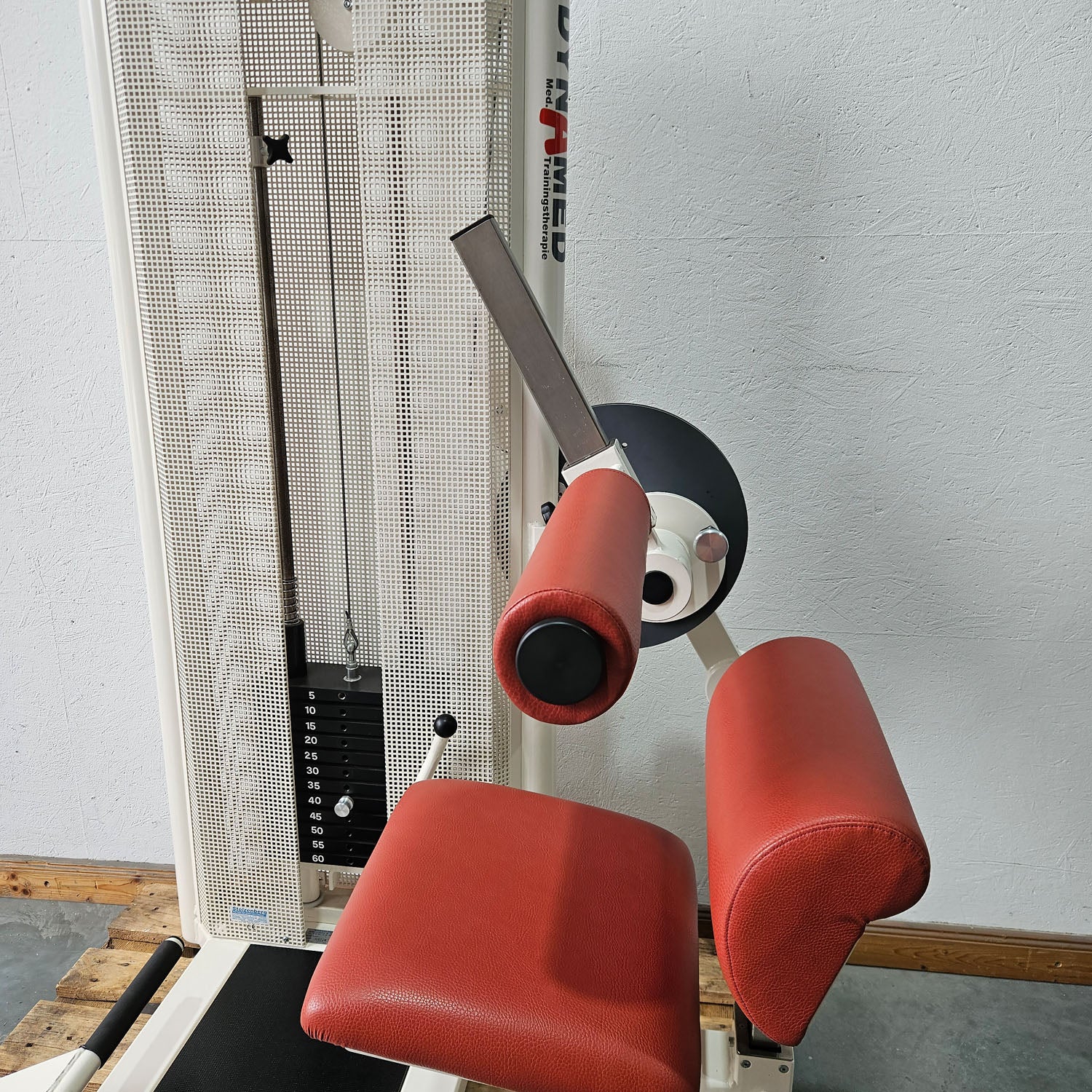 Dynamed Bauchmaschine und Rückenstrecker 2 in 1 Kombimaschine - Bauchmuskeltraining und Hyperextension, Abs and Lower Back, Stolzenberg, Rahmen Weiß, gebraucht - überholter Zustand - Image 14