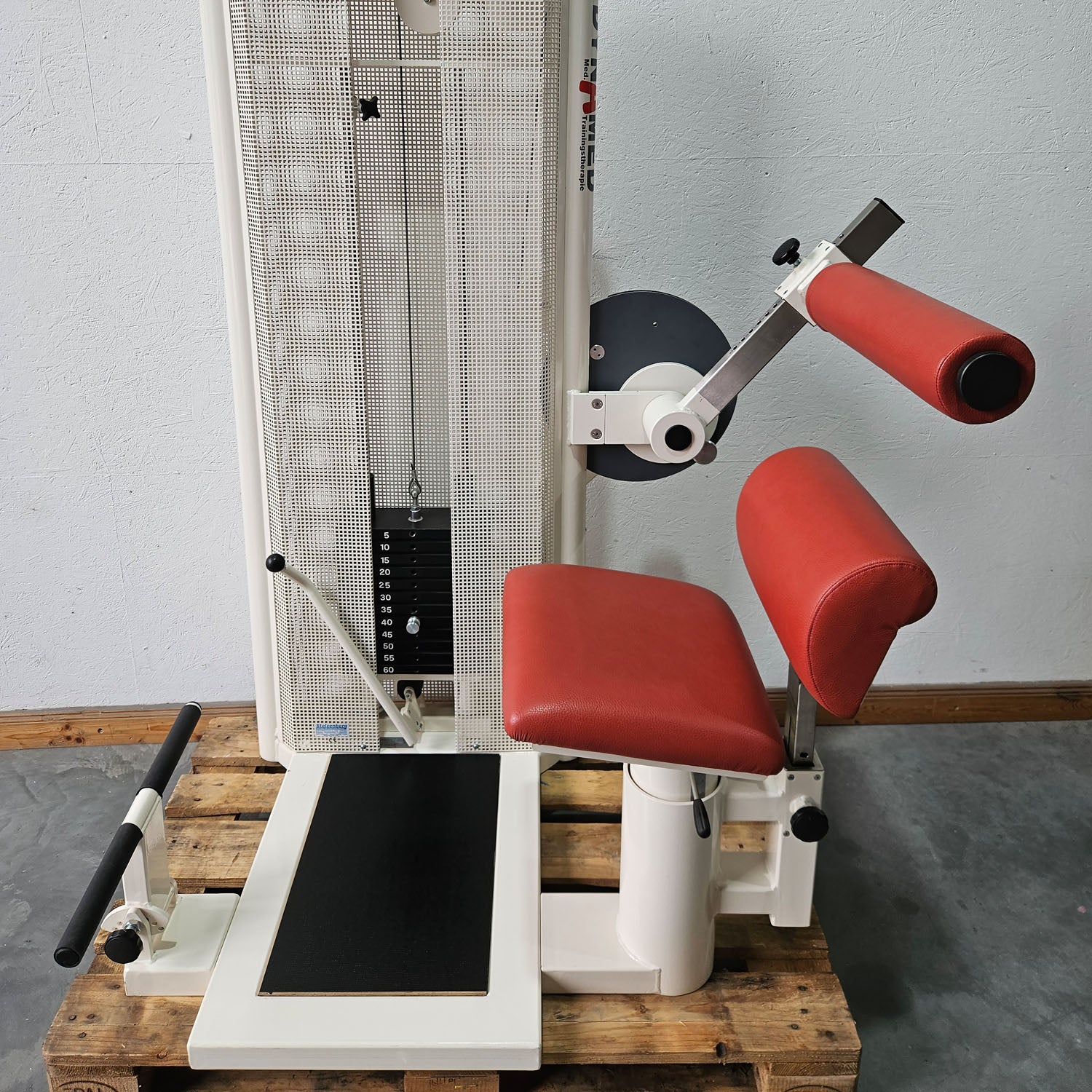 Dynamed Bauchmaschine und Rückenstrecker 2 in 1 Kombimaschine - Bauchmuskeltraining und Hyperextension, Abs and Lower Back, Stolzenberg, Rahmen Weiß, gebraucht - überholter Zustand - Image 2