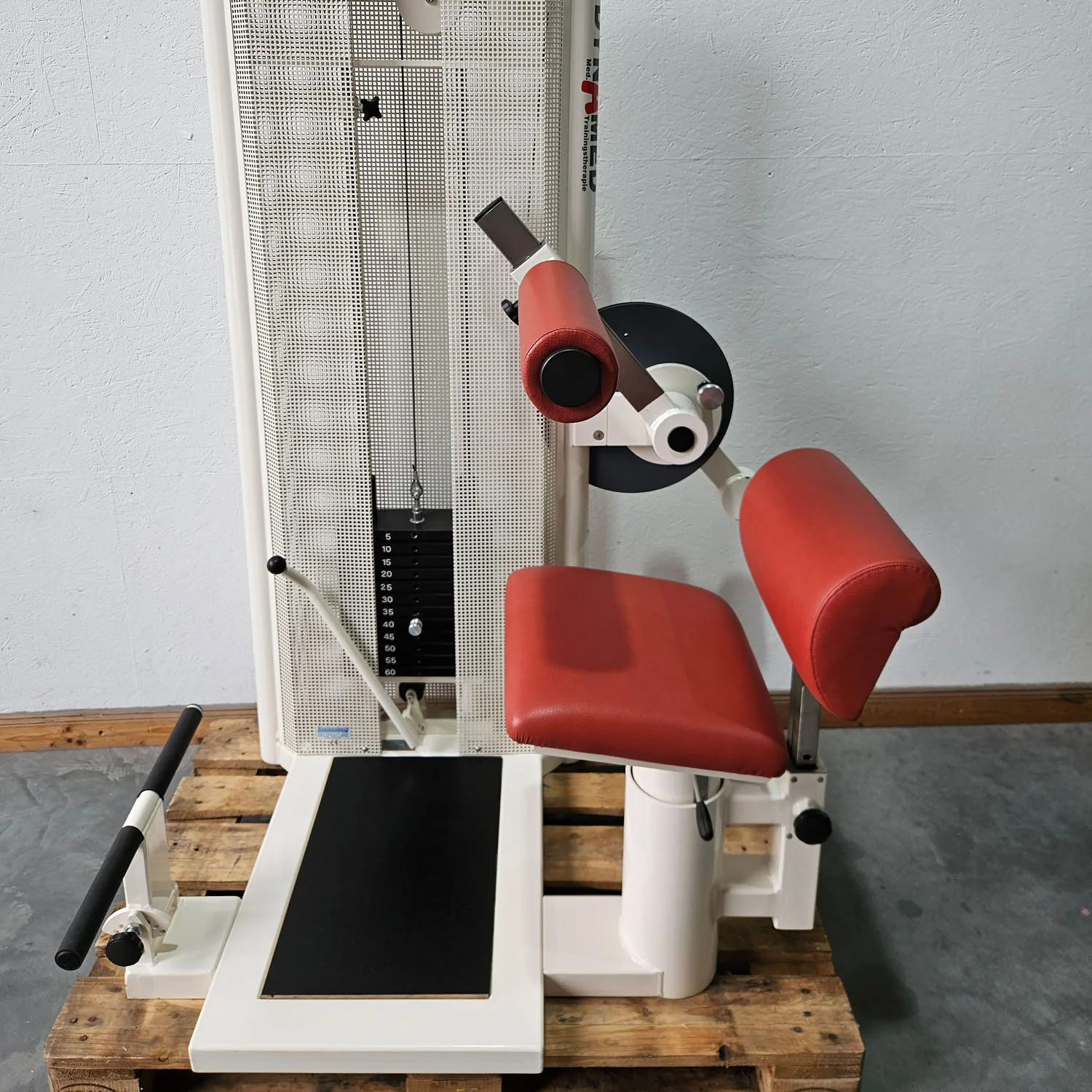 Dynamed Bauchmaschine und Rückenstrecker 2 in 1 Kombimaschine - Bauchmuskeltraining und Hyperextension, Abs and Lower Back, Stolzenberg, Rahmen Weiß, gebraucht - überholter Zustand - Image 3