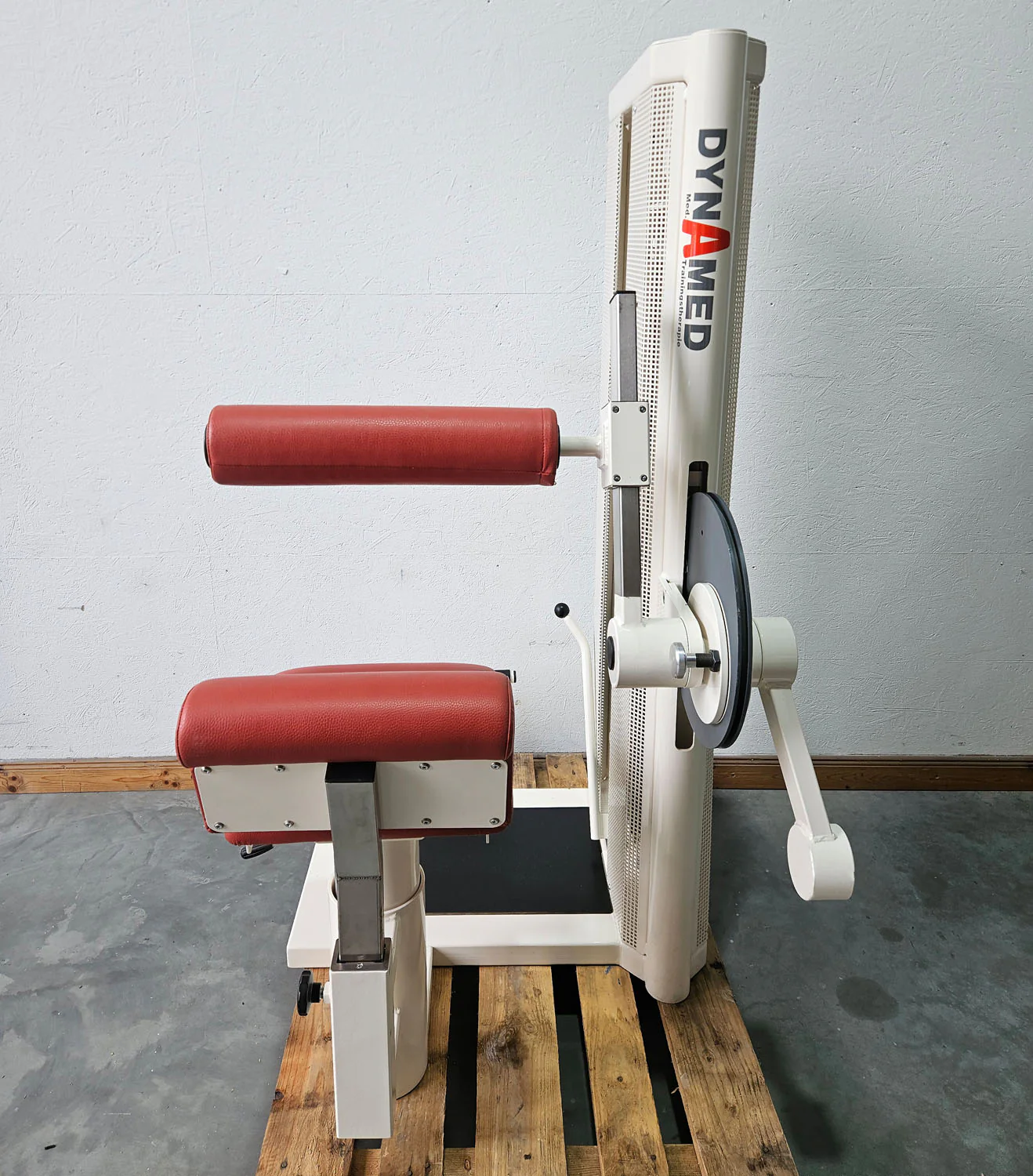 Dynamed Bauchmaschine und Rückenstrecker 2 in 1 Kombimaschine - Bauchmuskeltraining und Hyperextension, Abs and Lower Back, Stolzenberg, Rahmen Weiß, gebraucht - überholter Zustand - Image 4