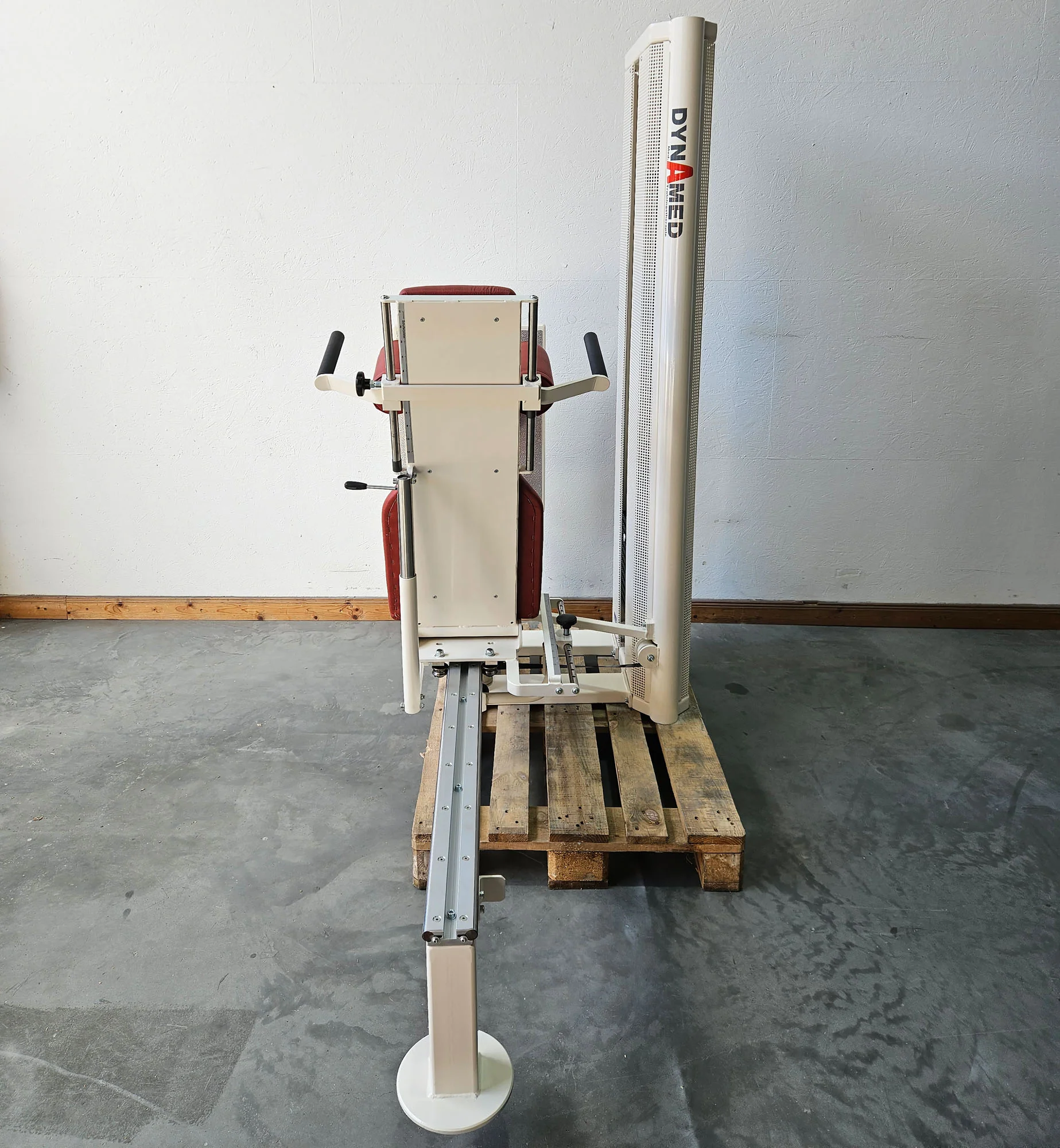 Dynamed Funktionsstemme Kombi Sitzend-Liegend, 150kg Gewichtsblock, mit Kippkreisel, Beinpresse verstellbar, Stolzenberg, Rahmen Weiß, gebraucht - überholter Zustand - Image 4