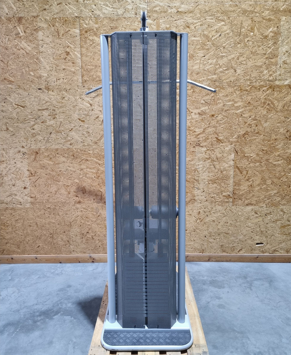 Dynamed Zugapparat Vertikal mit Sitz, Latzug von Oben, Pulldown, Stolzenberg, Rahmenfarbe Silber, gebraucht - überholter Zustand - Image 4