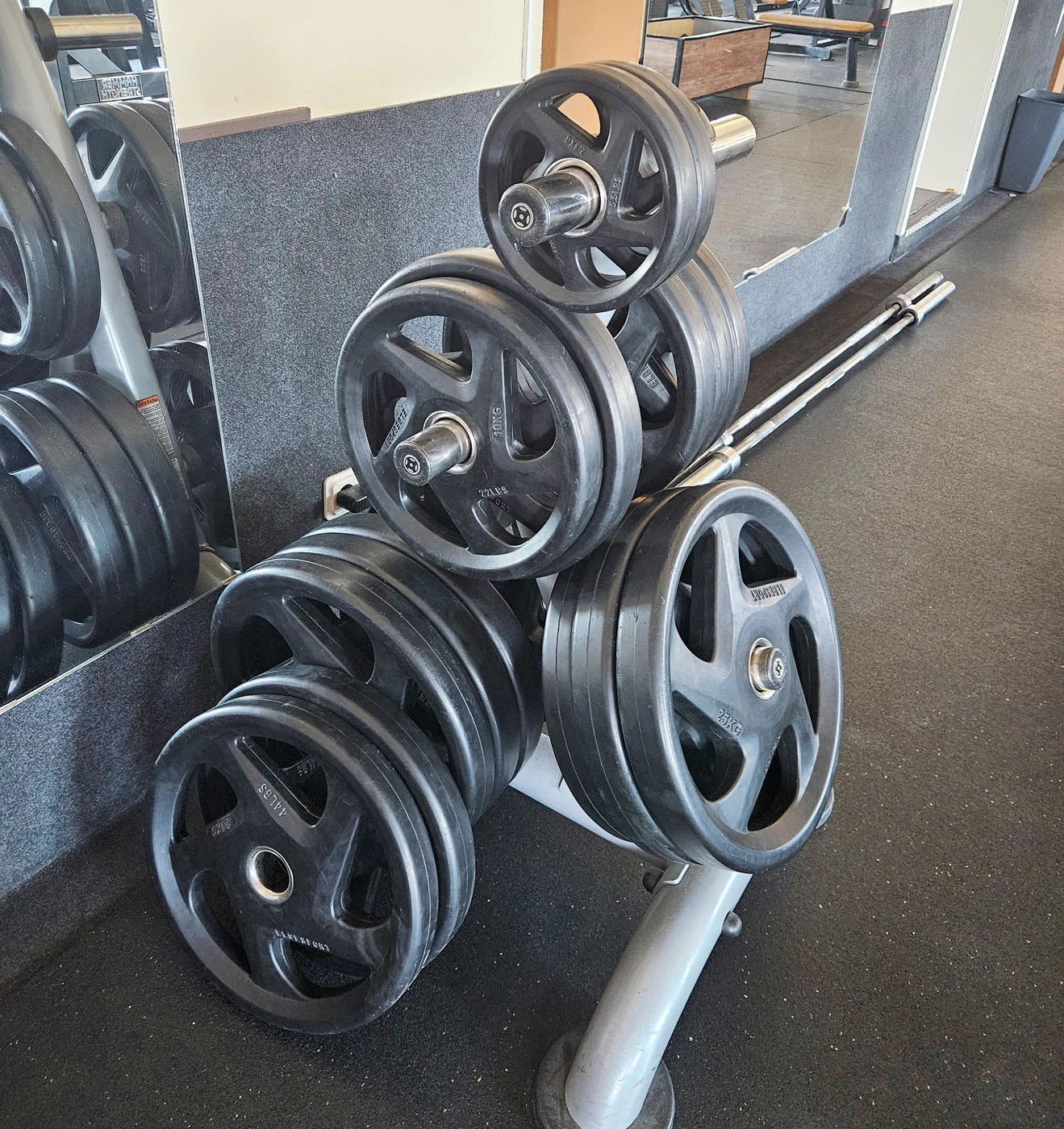 Elbesport Olympia Hantelscheiben V5, Gummi, 1722kg gesamt, 138 Stück gummierte Gripper, Farbe Schwarz, gebraucht - relativ guter Zustand - optische Gebrauchsspuren - Image 7