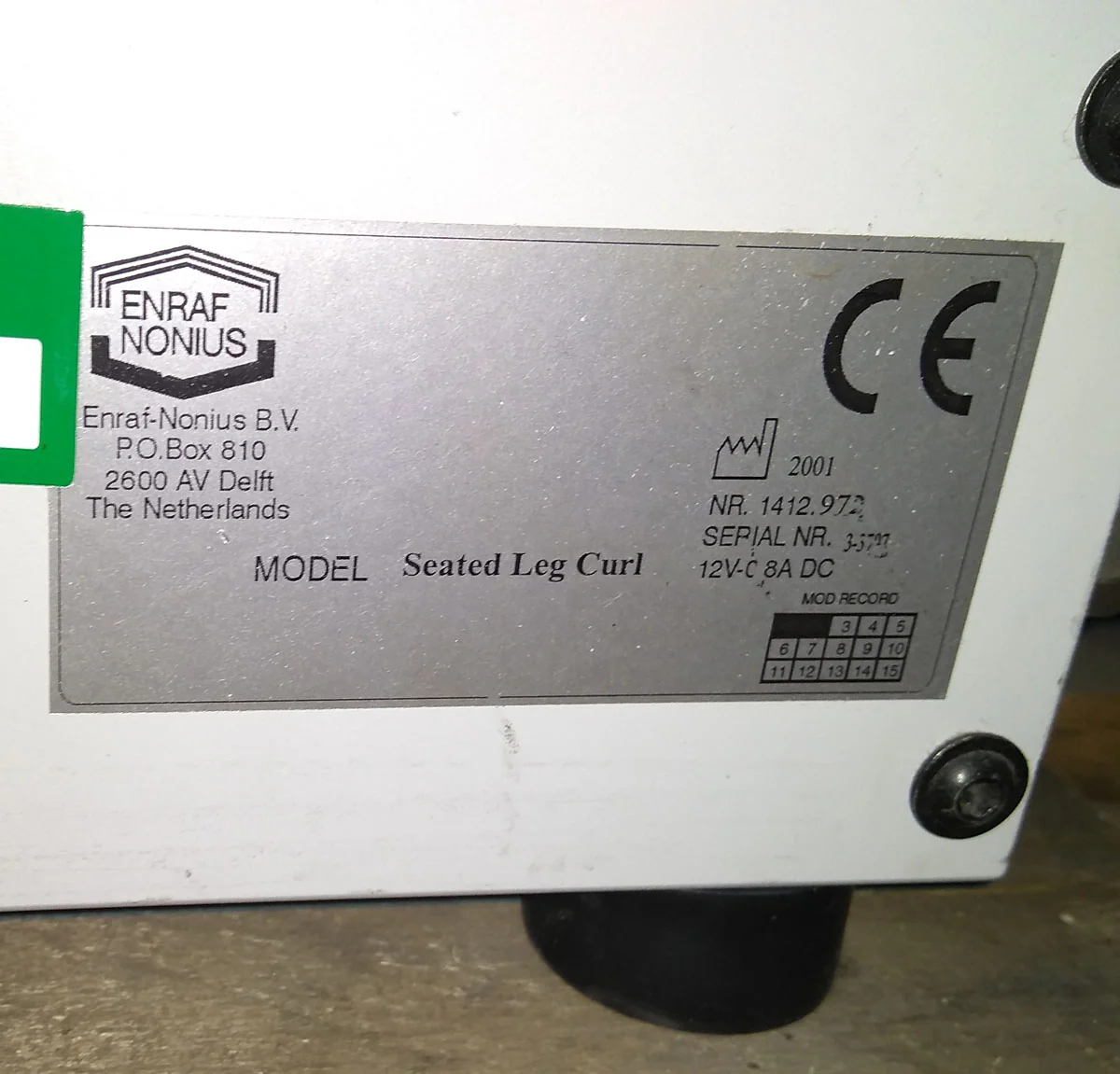 Enraf Nonius, EN-Dynamic Luftdruckmaschinen Kraftgeräte Einzel als Ersatzteilspender, gebraucht - Image 6
