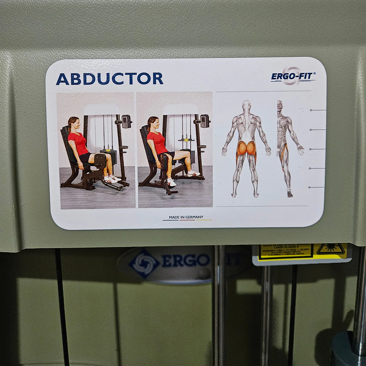 Ergo-Fit Abduktorenmaschine, Hip Abduction Abductor, 4000 S MED Serie, MPG, Reha, Rahmenfarbe Silber, gebraucht - überholter Zustand - Image 5