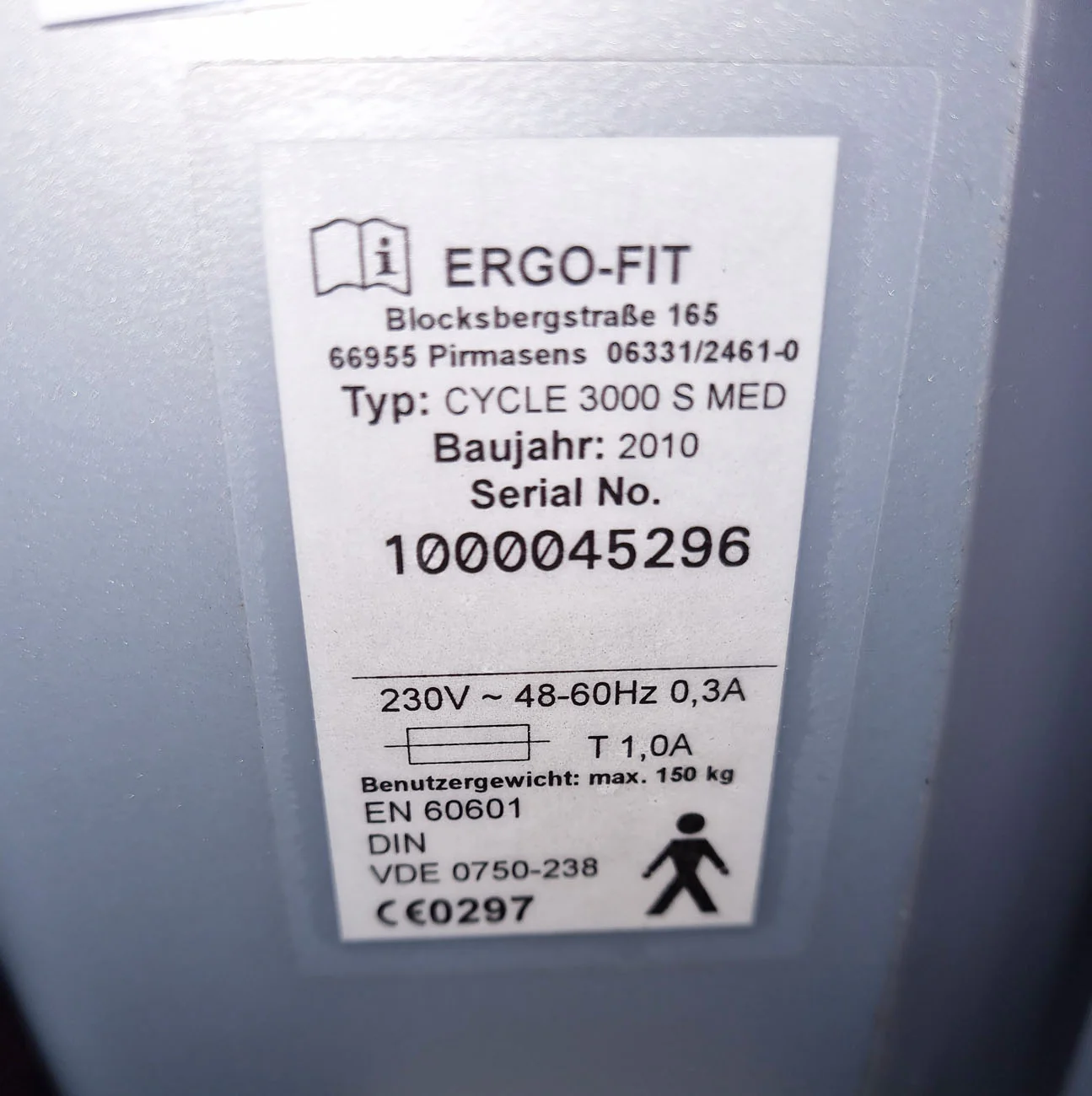 Ergo-Fit Cycle 3000 S MED, MPG Reha Medizinische Zulassung, Ergometer Fahrrad Bike, gebraucht - überholter Zustand - Image 8
