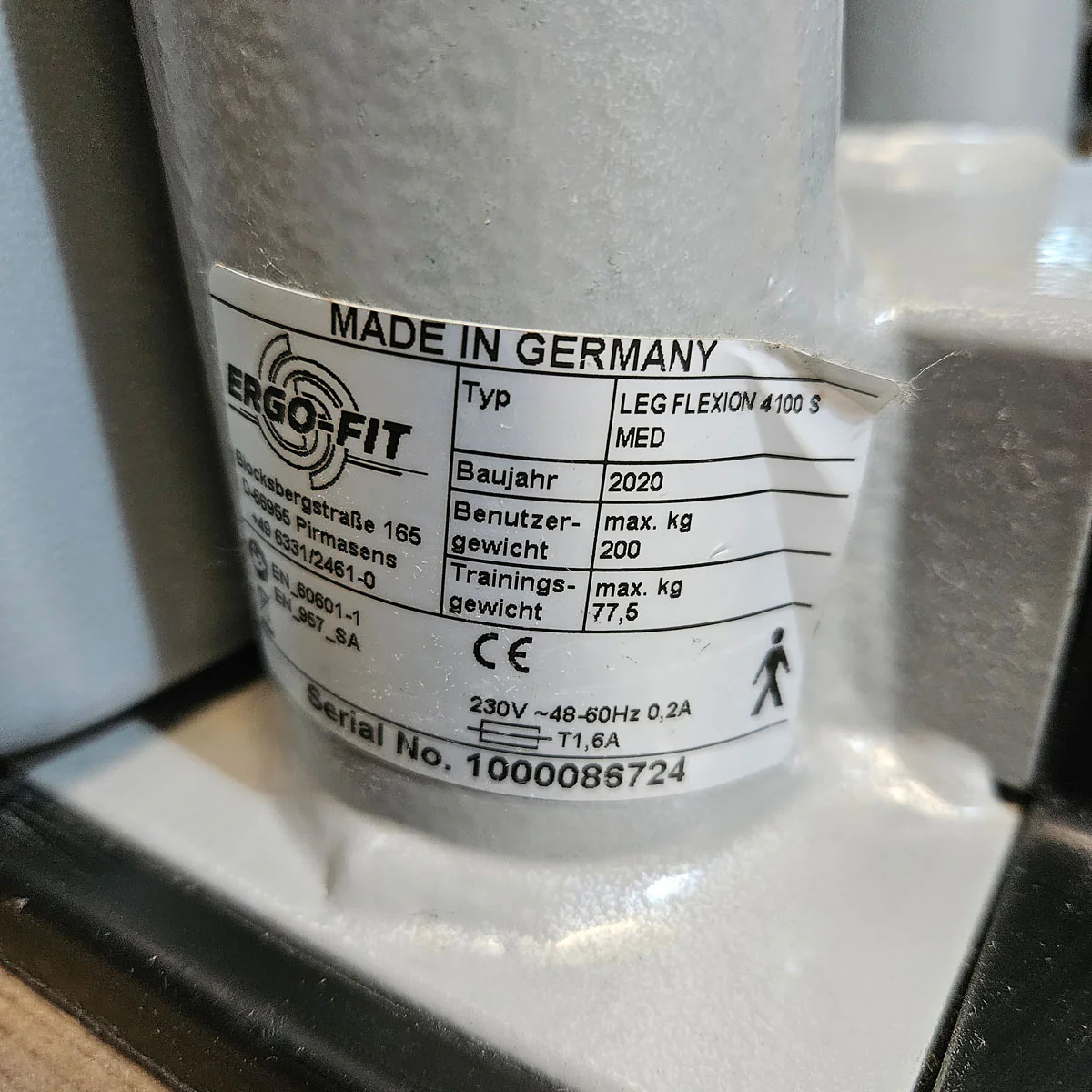 Ergo-Fit Leg Flexion 4100 S Med mit Display, Beinbeuger sitzend mit medizinischer Zulassung, MPG, Baujahr 2020, Rahmen Silber, gebraucht - überholter Zustand - Image 19