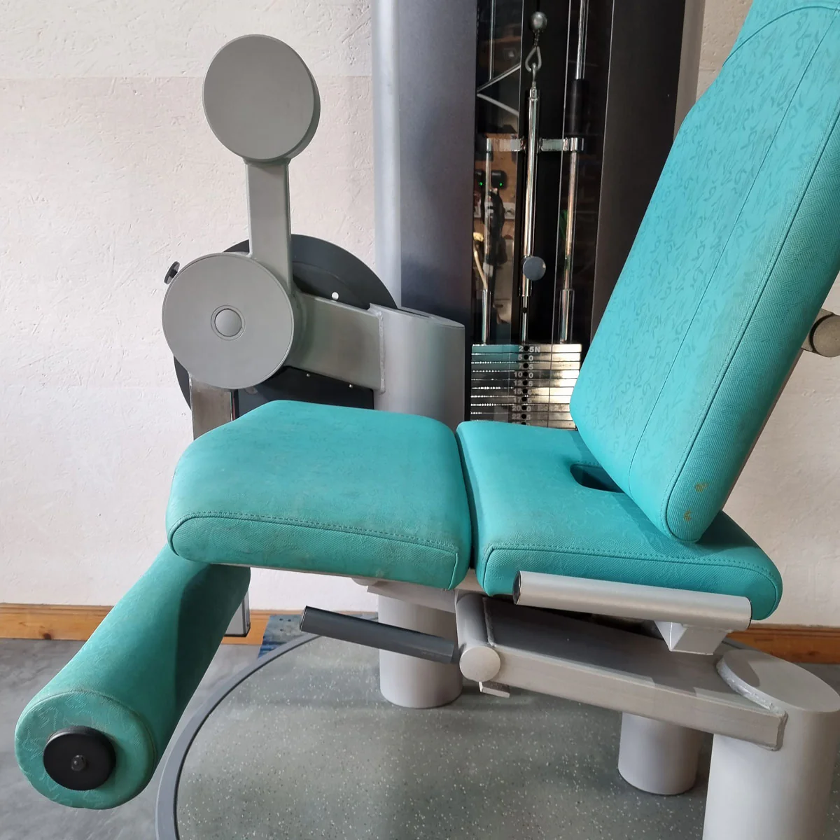 Frei Genius Beinstrecker verstellbar, Kniestrecker, Leg Extension, Rahmenfarbe Silber, gebraucht - überholter Zustand - Image 6
