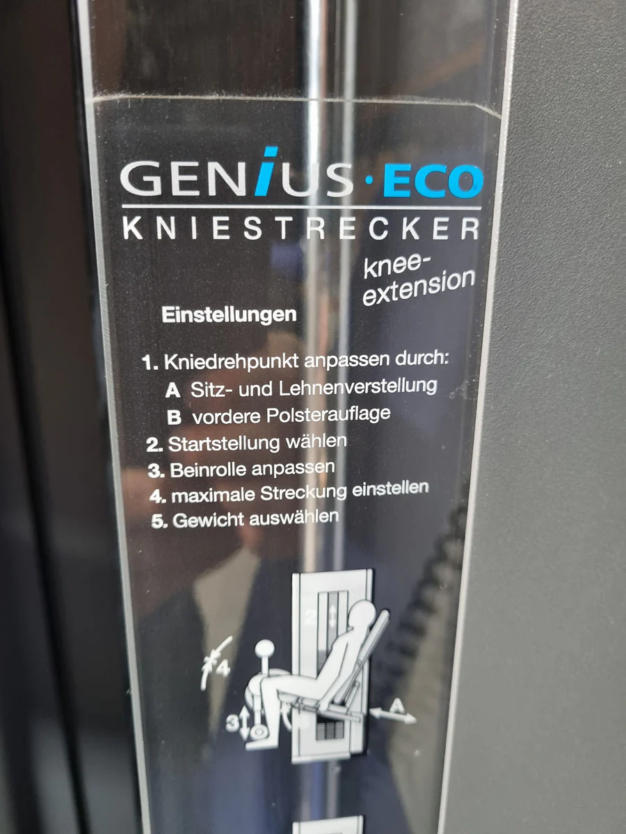 Frei Genius Eco Beinstrecker verstellbar, Kniestrecker, Leg Extension, Rahmenfarbe Silber, gebraucht - überholter Zustand - Image 15