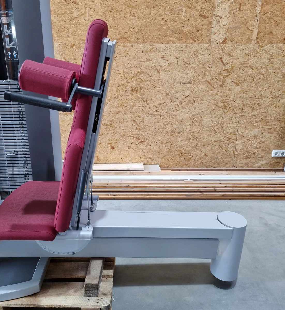 Frei Genius Eco Funktionsstemme - verstellbare Beinpresse, Rahmenfarbe Silber, Polsterfarbe Rot, gebraucht - überholter Zustand - Image 10