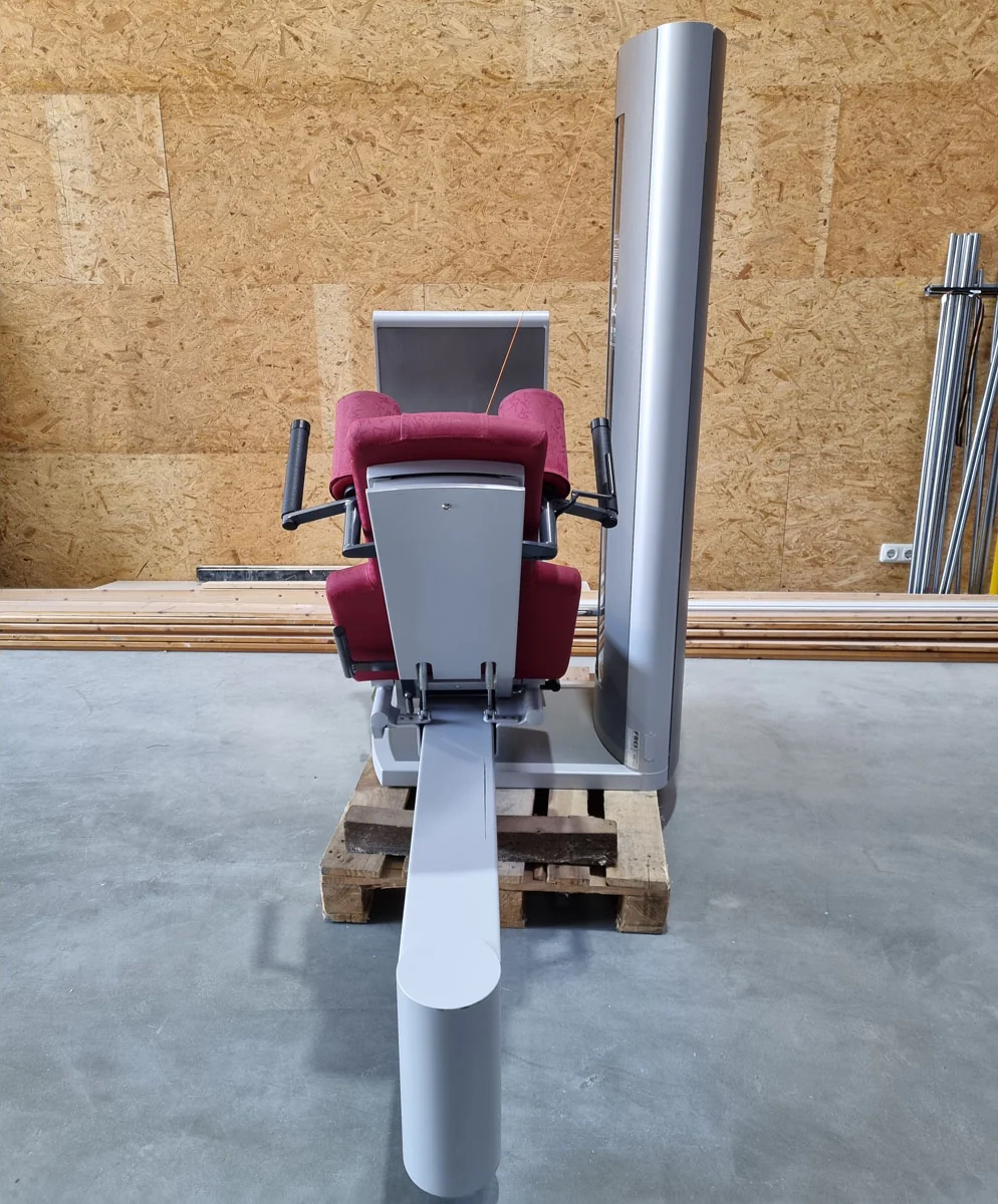 Frei Genius Eco Funktionsstemme - verstellbare Beinpresse, Rahmenfarbe Silber, Polsterfarbe Rot, gebraucht - überholter Zustand - Image 2
