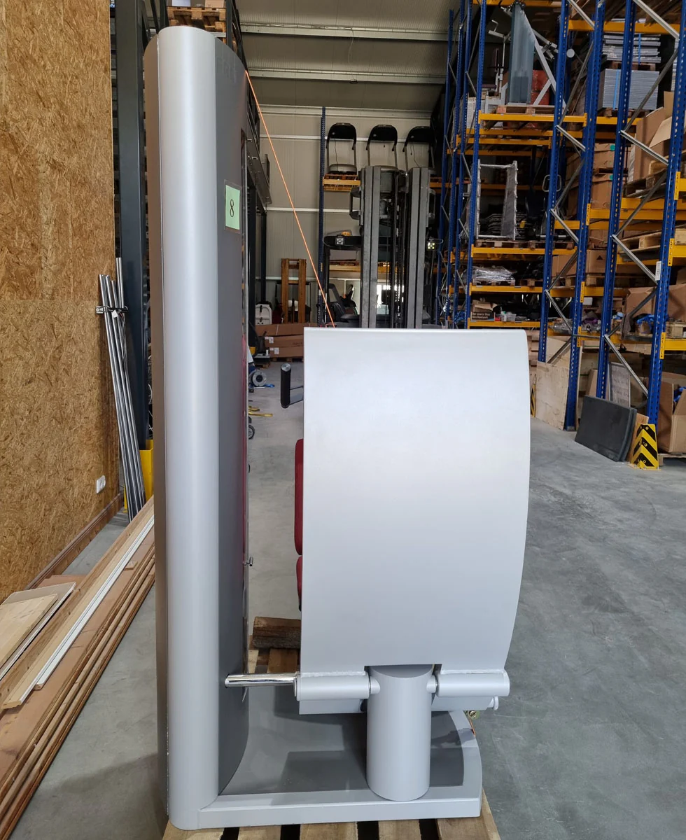 Frei Genius Eco Funktionsstemme - verstellbare Beinpresse, Rahmenfarbe Silber, Polsterfarbe Rot, gebraucht - überholter Zustand - Image 3