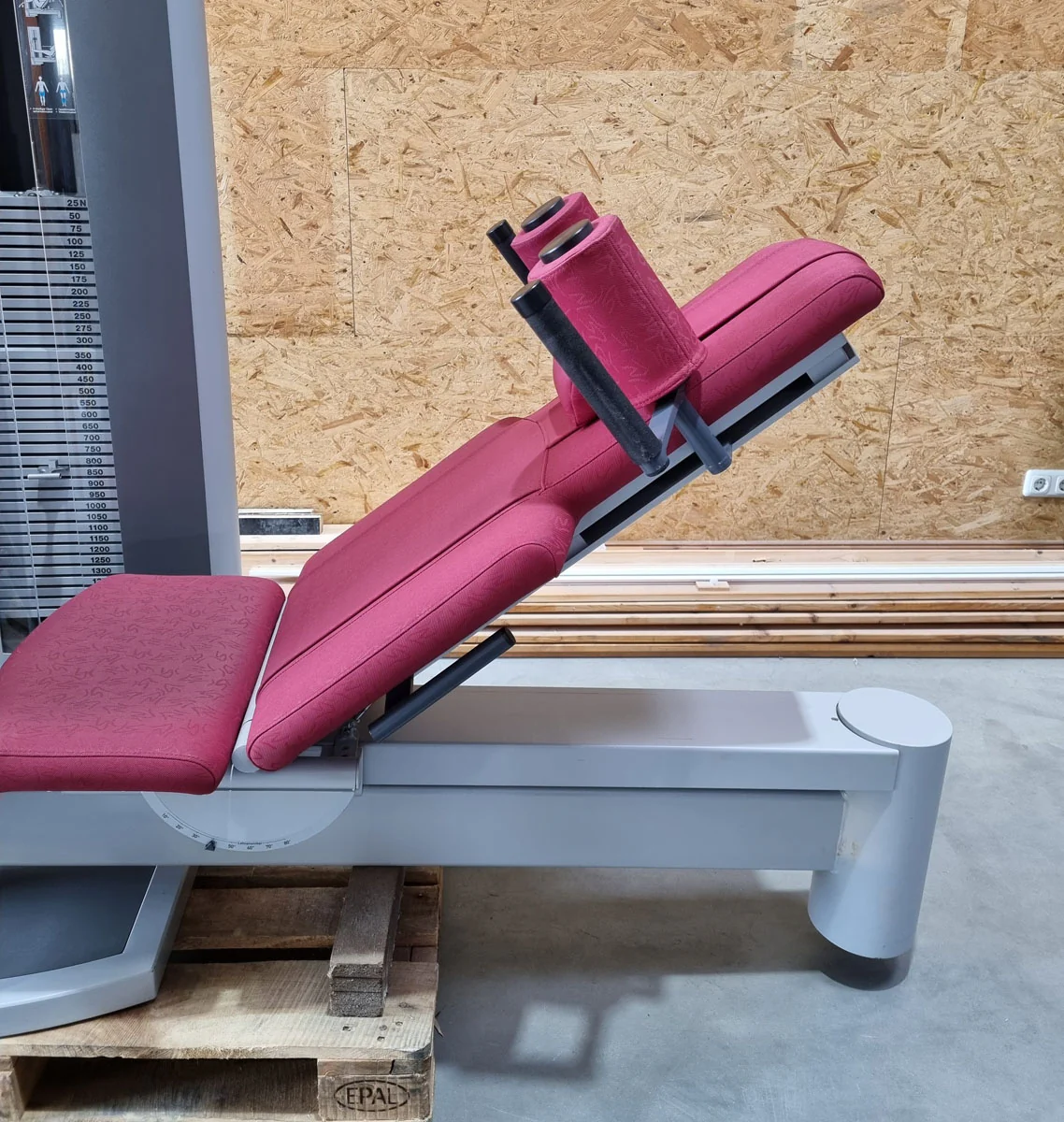 Frei Genius Eco Funktionsstemme - verstellbare Beinpresse, Rahmenfarbe Silber, Polsterfarbe Rot, gebraucht - überholter Zustand - Image 9
