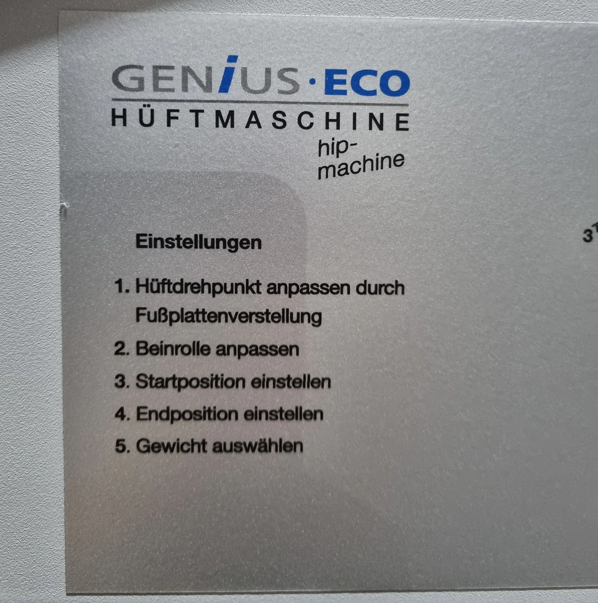 Frei Genius Eco Hüftmaschine, Hüftpendel, Hip-machine, Multi Hip, Kickmaschine, Rahmenfarbe Silber, gebraucht - überholter Zustand - Image 13
