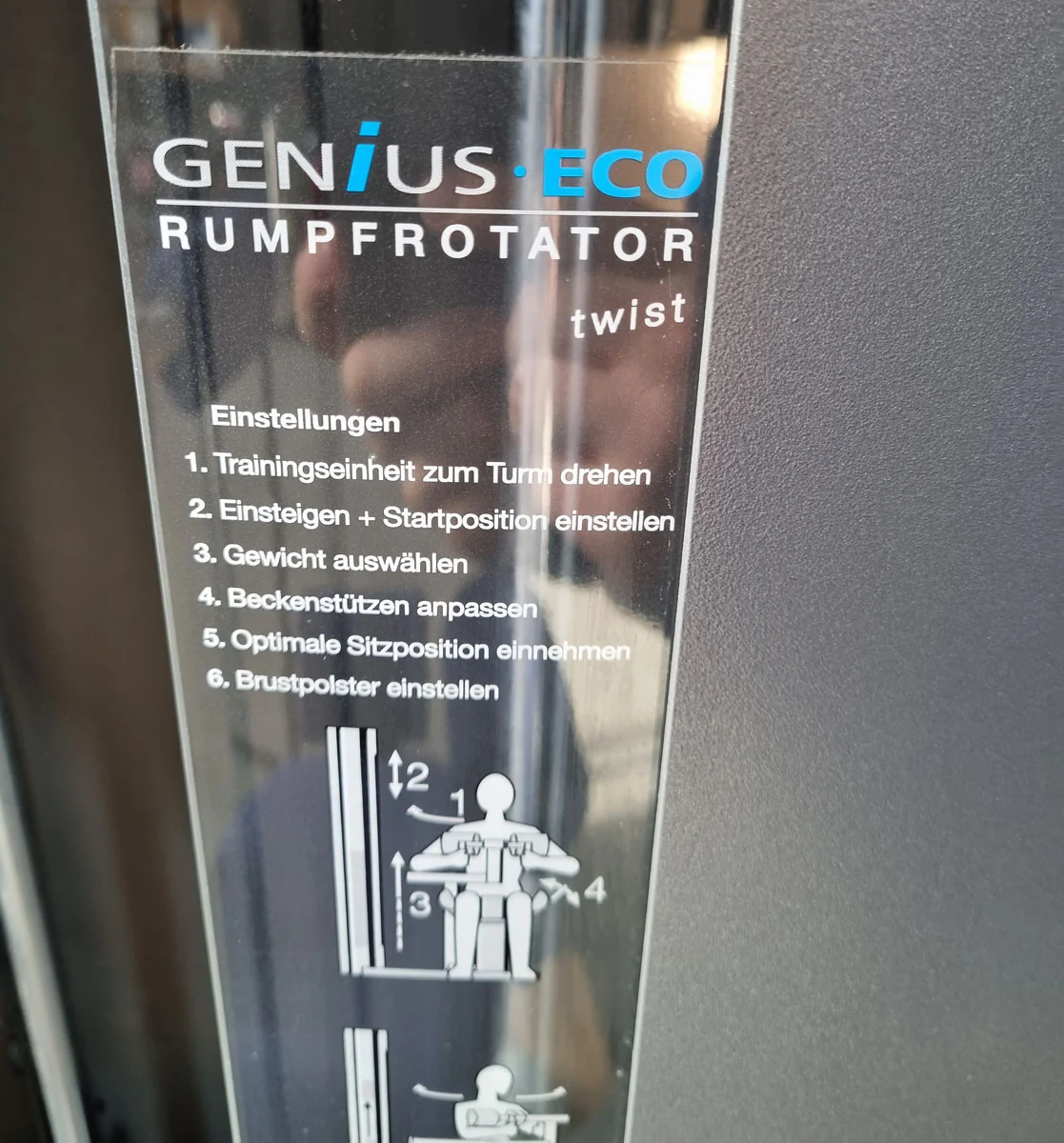 Frei Genius Eco Rumpfrotator, Rotary Torso, Rotationsmaschine, MPG, Twister, seitliche Bauchmuskeln, Rahmenfarbe Silber, gebraucht - überholter Zustand - Image 19