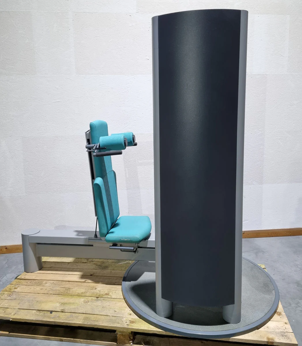 Frei Genius Funktionsstemme - verstellbare Beinpresse, Rahmenfarbe Silber, Polsterfarbe Türkis, gebraucht - überholter Zustand - Image 3