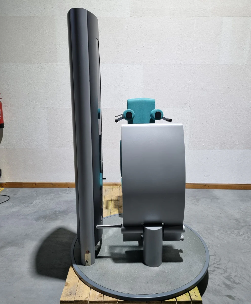 Frei Genius Funktionsstemme - verstellbare Beinpresse, Rahmenfarbe Silber, Polsterfarbe Türkis, gebraucht - überholter Zustand - Image 4
