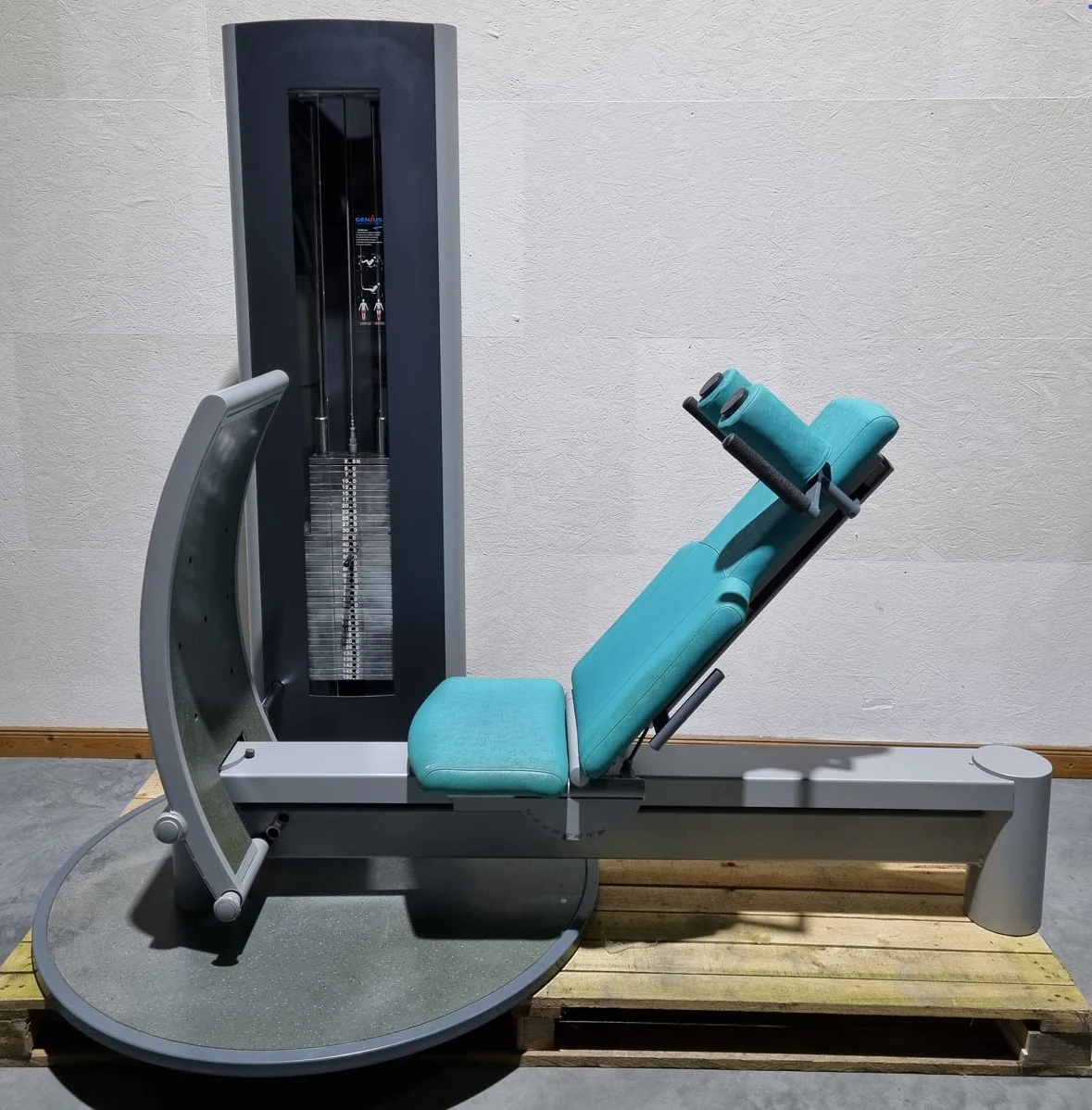 Frei Genius Funktionsstemme - verstellbare Beinpresse, Rahmenfarbe Silber, Polsterfarbe Türkis, gebraucht - überholter Zustand - Image 6