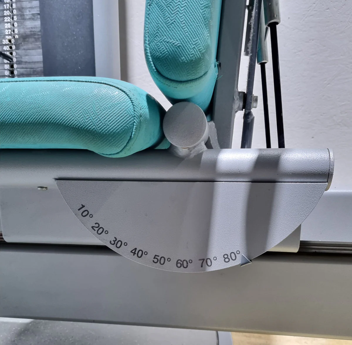 Frei Genius Funktionsstemme - verstellbare Beinpresse, Rahmenfarbe Silber, Polsterfarbe Türkis, gebraucht - überholter Zustand - Image 8