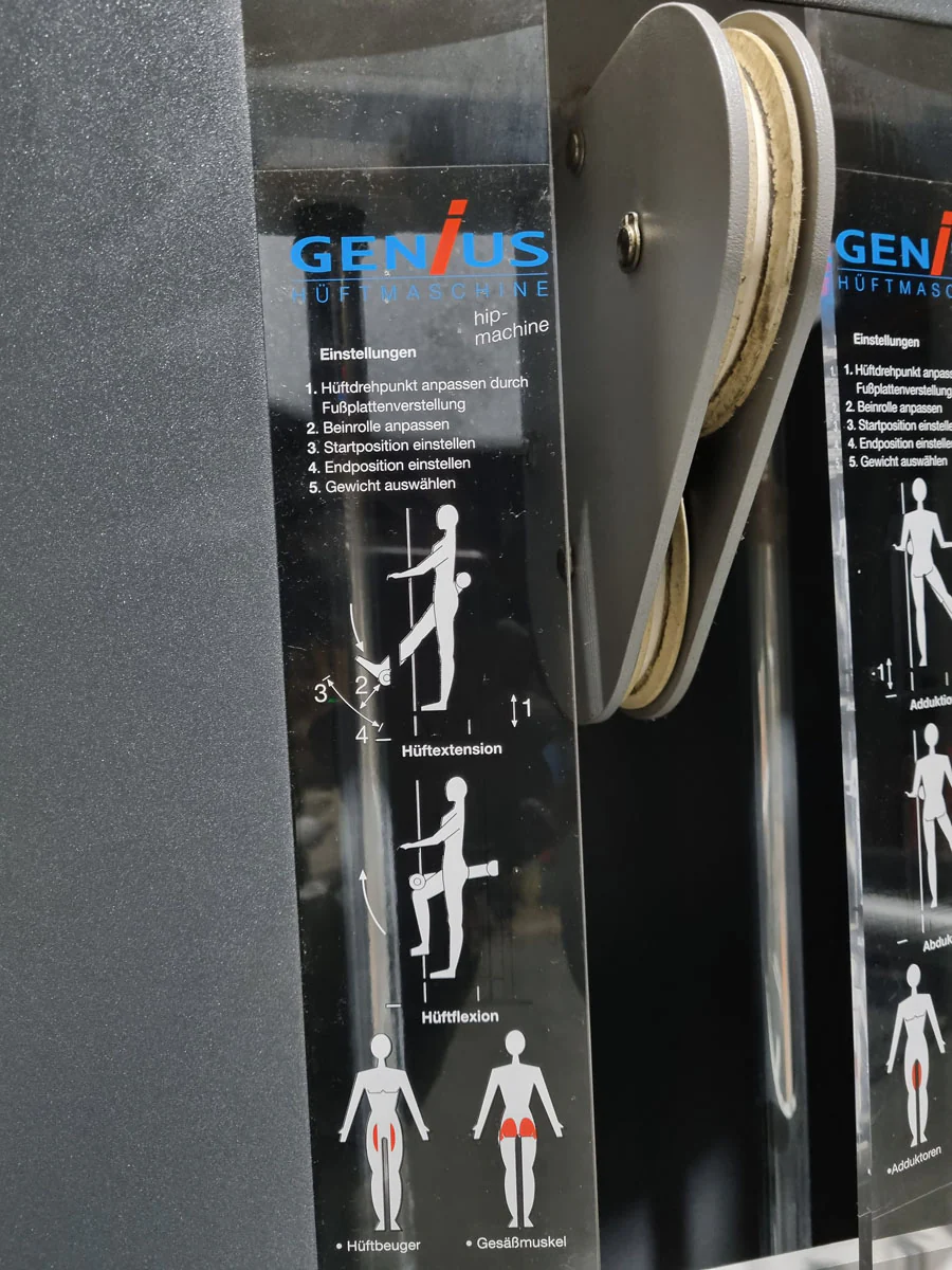 Frei Genius Hüftmaschine, Hüftpendel, Multi Hip, Kickmaschine, Total Hip auch für Ab-Adduktoren Training nutzbar, Rahmenfarbe Silber - gebraucht - überholter Zustand - Image 12