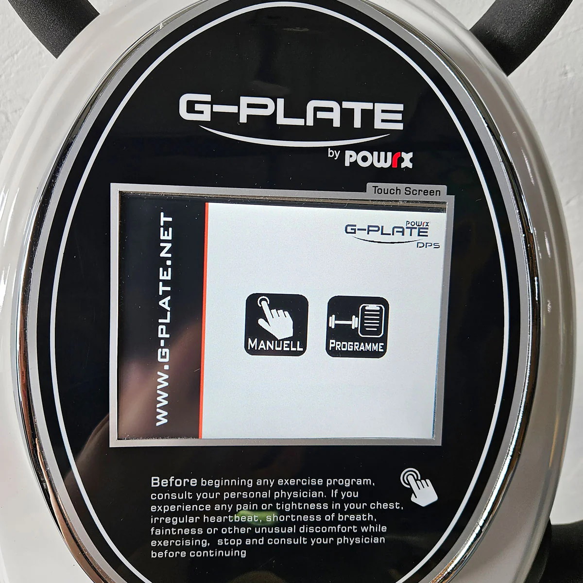 G-Plate by POWRX, Vibrationsplatte mit Luftfederung, Touchscreen Display, Farbe Weiß, gebraucht - geprüfter Zustand - Image 12