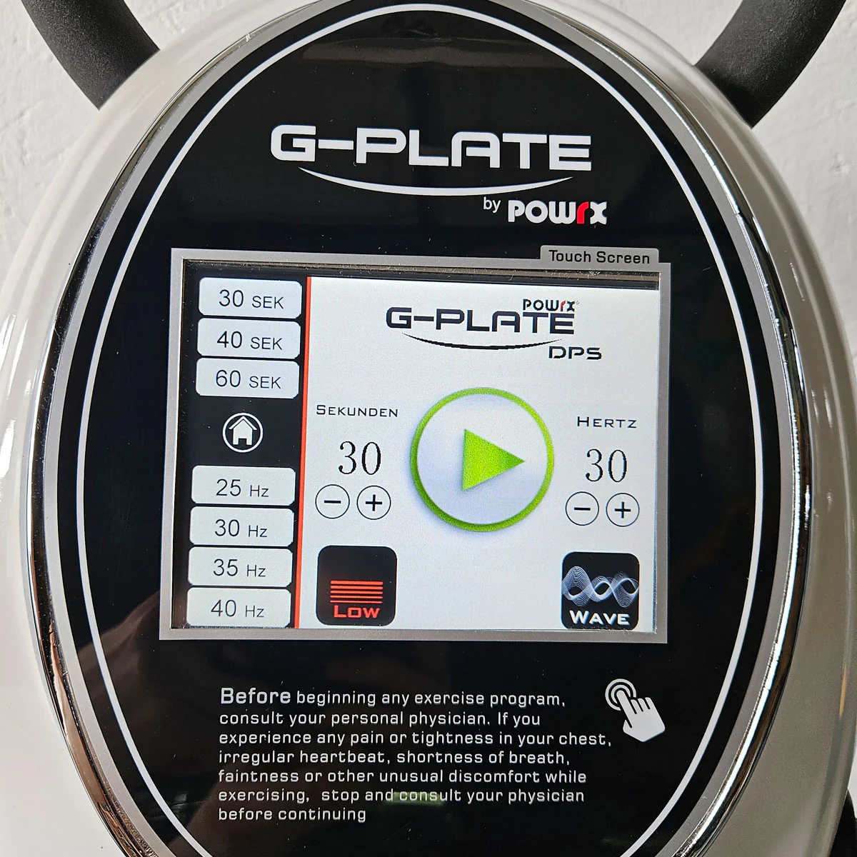 G-Plate by POWRX, Vibrationsplatte mit Luftfederung, Touchscreen Display, Farbe Weiß, gebraucht - geprüfter Zustand - Image 22