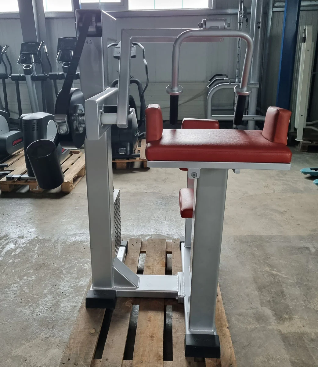 Gerva Trizepsmaschine horizontal, Triceps Extension, Rahmenfarbe Silber, Polsterfarbe Orange, gebraucht - geprüfter Zustand - Image 3
