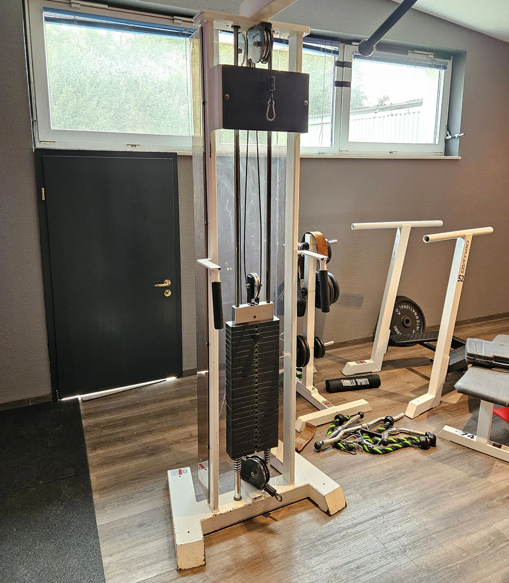 Gym80 - 2x Kabelzug, Cable Crossover, Seilzug von oben und unten, Oldschool Bodybuilding, Rahmenfarbe Weiß, gebraucht - geprüfter Zustand mit Gebrauchsspuren - Image 2