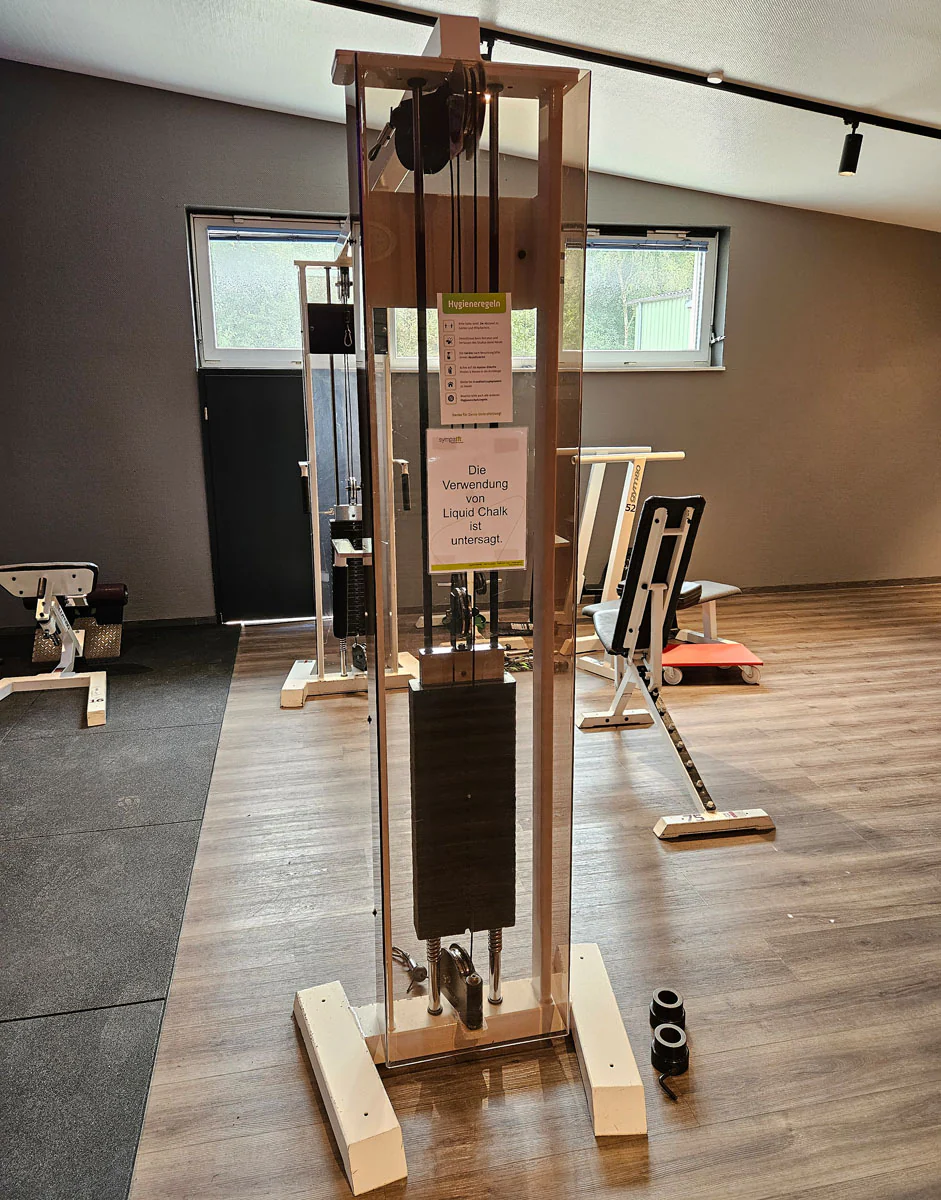 Gym80 - 2x Kabelzug, Cable Crossover, Seilzug von oben und unten, Oldschool Bodybuilding, Rahmenfarbe Weiß, gebraucht - geprüfter Zustand mit Gebrauchsspuren - Image 4
