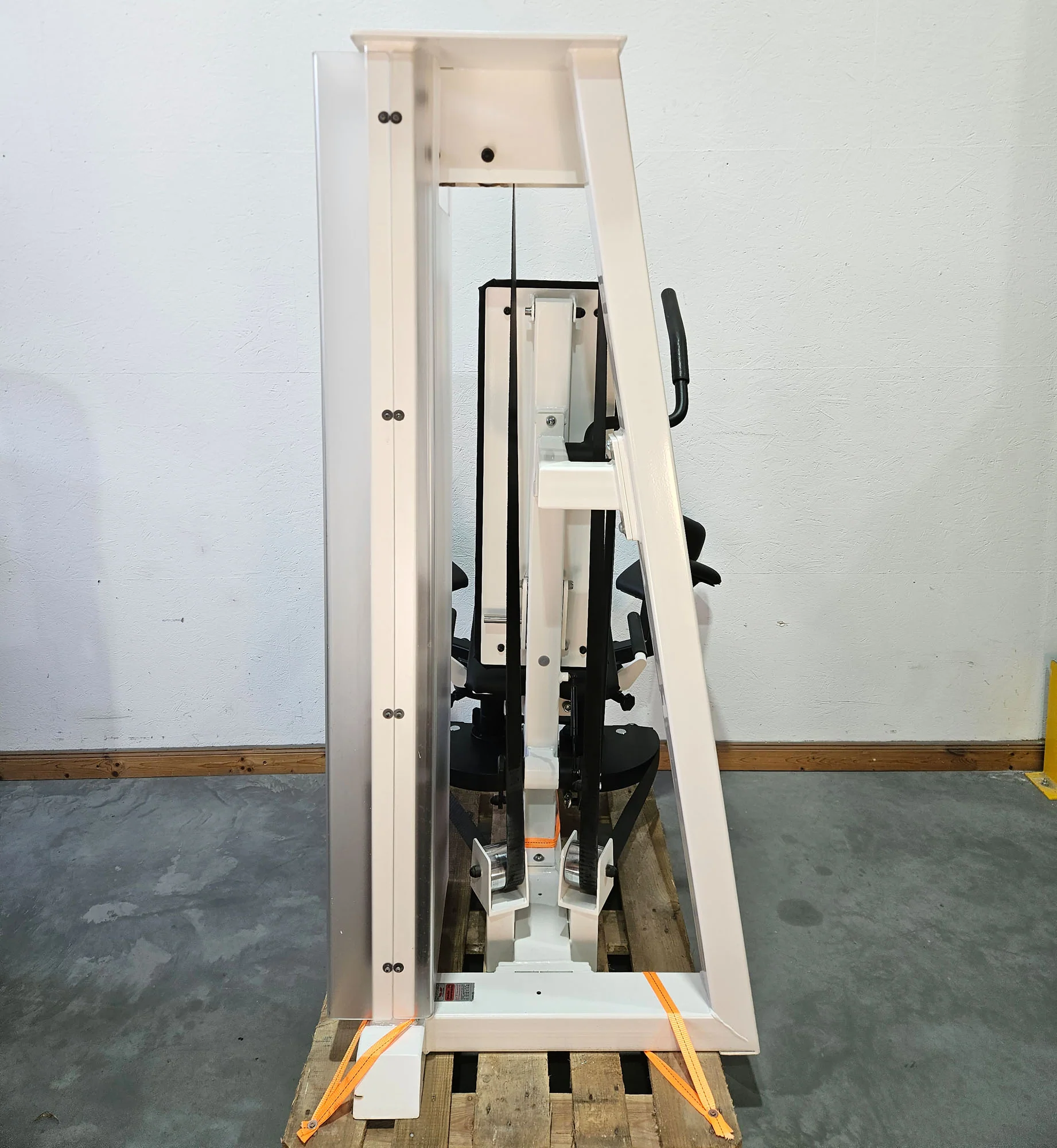 Gym80 Adduktorenmaschine, Hip Adductor, sitzend, Oldschool Bodybuilding Kraftgerät - Edition Line mit Verkleidung, Rahmen Weiß, gebraucht - geprüfter Zustand - Image 3