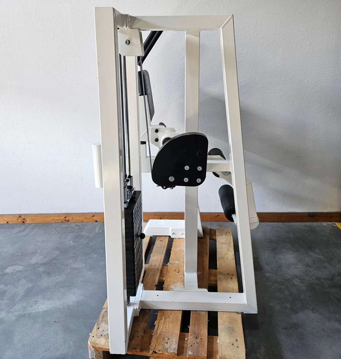 Gym80 Bauchmaschine, Klappmesser, Abdominal Crunch, Oldschool Bodybuilding Kraftgerät - Edition oder Classic Line, Rahmenfarbe Weiß, gebraucht mit Gebrauchsspuren - Image 5