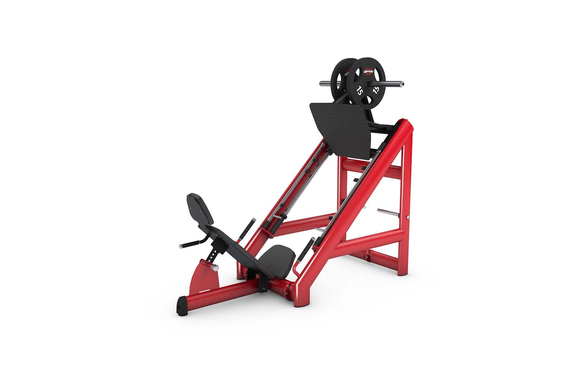 Gym80 Leg Press, 45 Grad Beinpresse, Plate loaded, Sygnum Series, Rahmenfarbe Silber, Polsterfarbe Schwarz, gebrauchter - überholter Zustand - Image 5