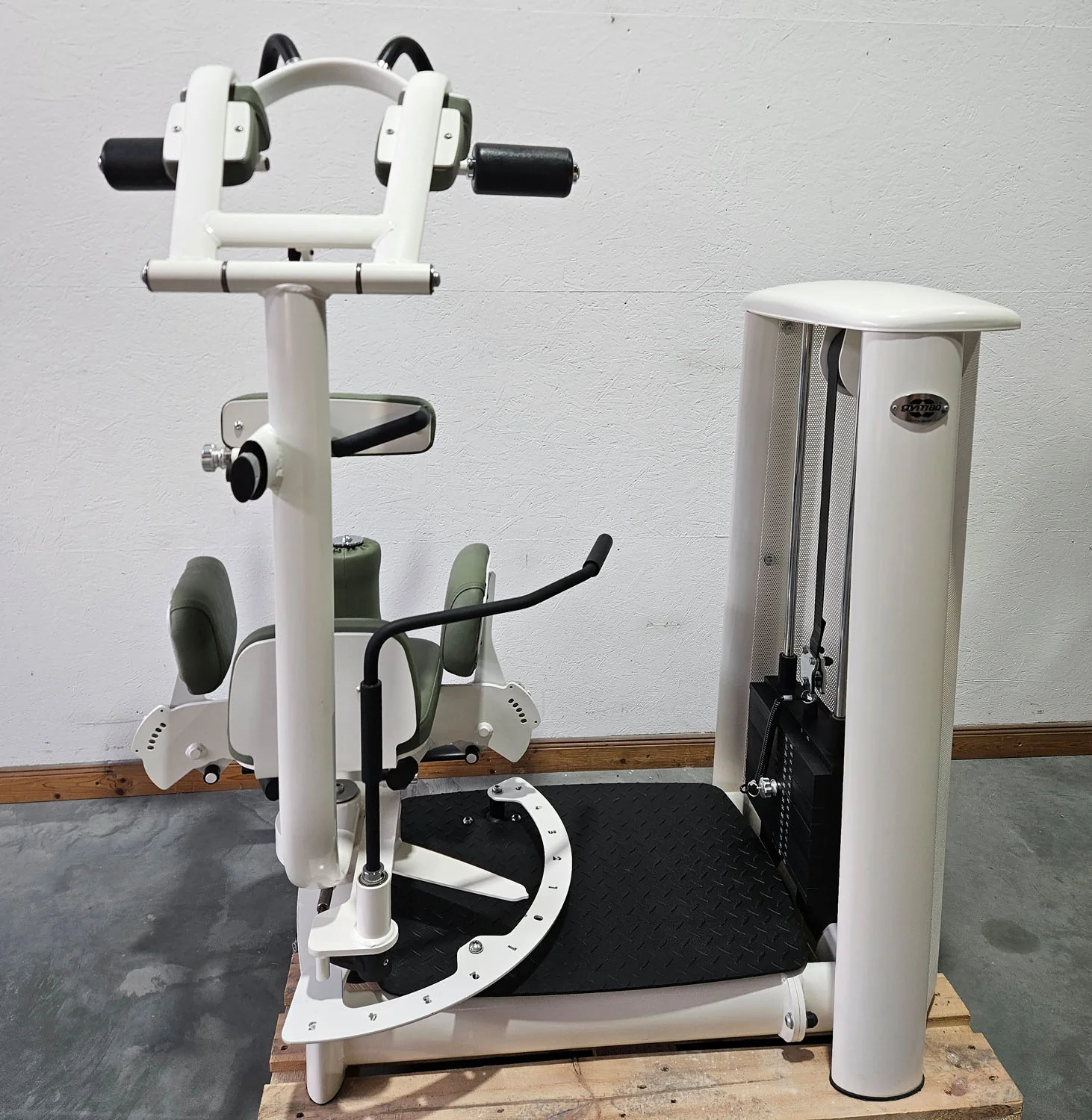 Gym80 Med80 3225 Rotationsmaschine, Rumpfrotator, Twister, seitliche Bauchmuskeln, Farbe Weiß, gebraucht - überholter Zustand - Image 3