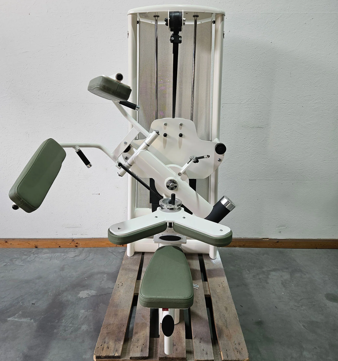 Gym80 Med80 3243 Lateralmaschine mit Trainingsarm, Lateralflexion, Latflex,  Seitneige-Maschine, Farbe Weiß, gebraucht - überholter Zustand - Image 5