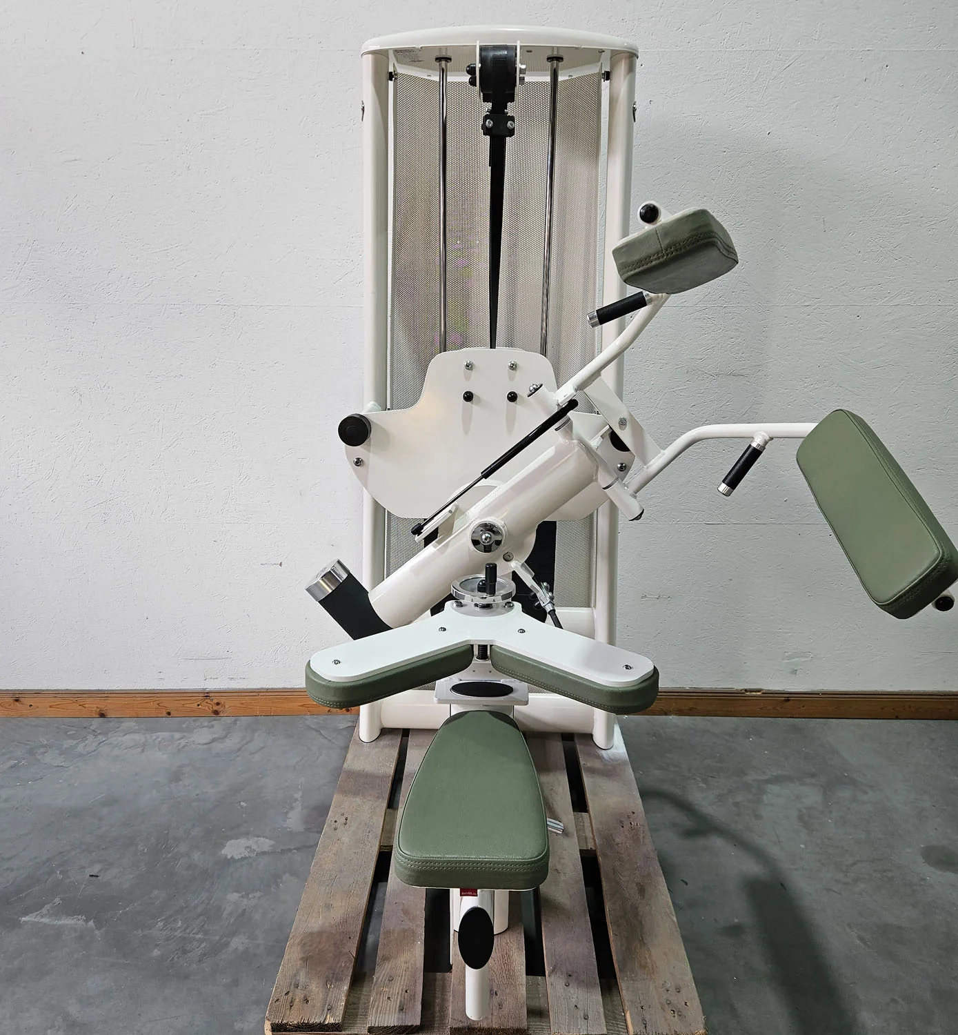 Gym80 Med80 3243 Lateralmaschine mit Trainingsarm, Lateralflexion, Latflex,  Seitneige-Maschine, Farbe Weiß, gebraucht - überholter Zustand - Image 6