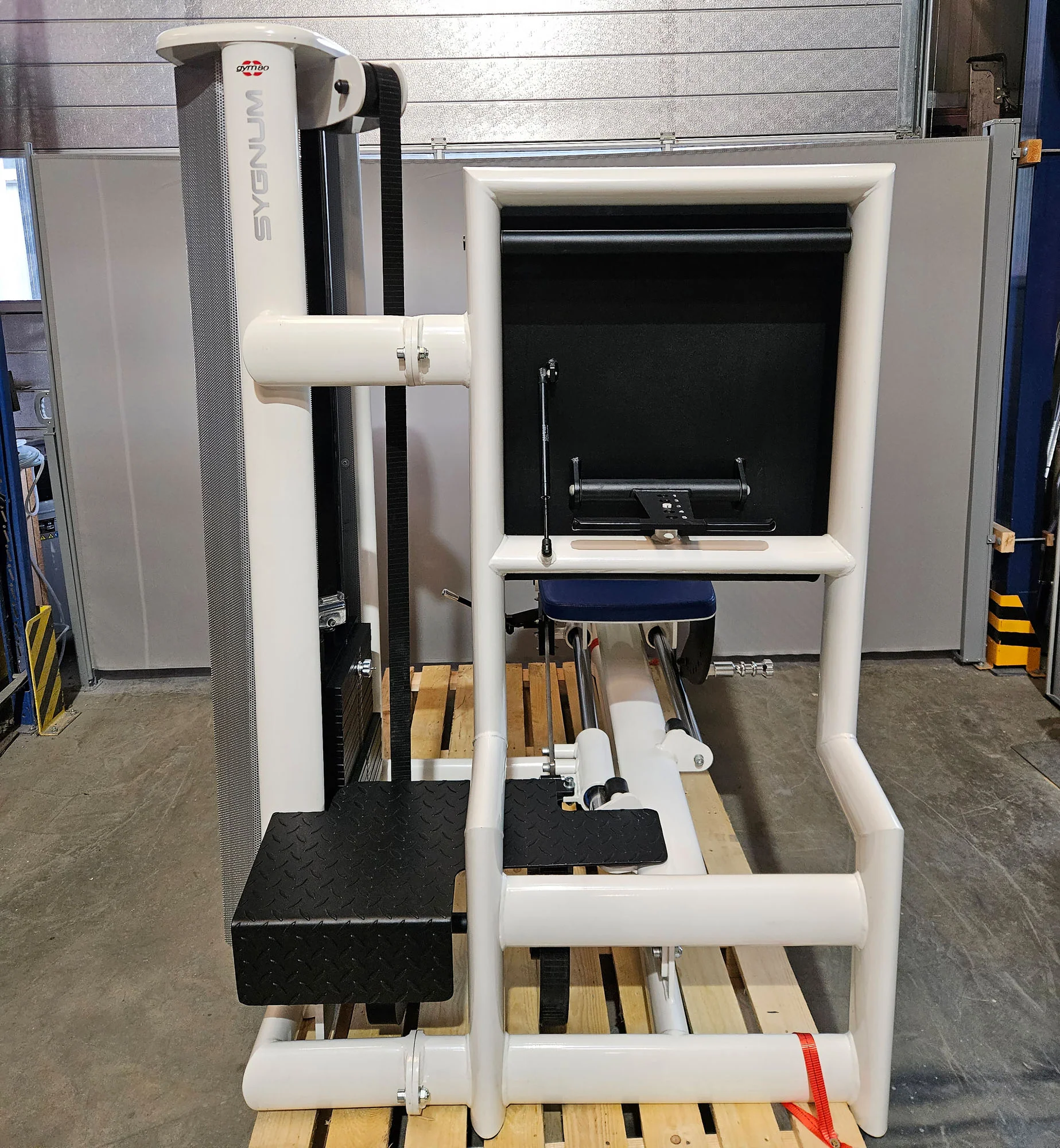 Gym80 Med80 3283 Funktionsstemme sitzend - liegend, 180kg Gewichtsblock, Beinpresse verstellbar, Farbe Weiß, gebraucht - überholter Zustand - Image 6