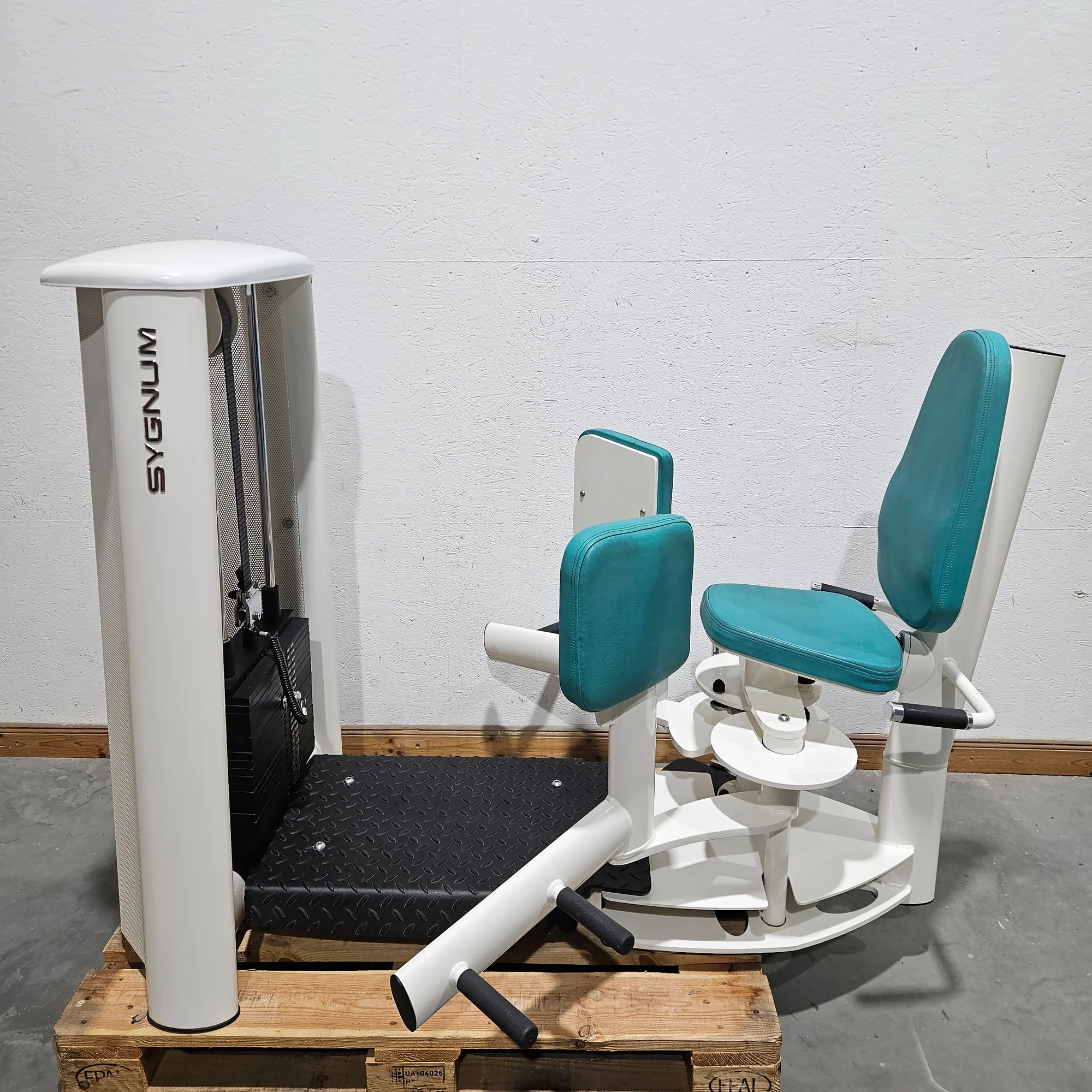 Gym80 Sygnum 2er Set = Abduktoren und Adduktorenmaschine, Hip Abduction und Hip Adduction Set, Rahmenfarbe Weiß, gebraucht - überholter Zustand - Image 8