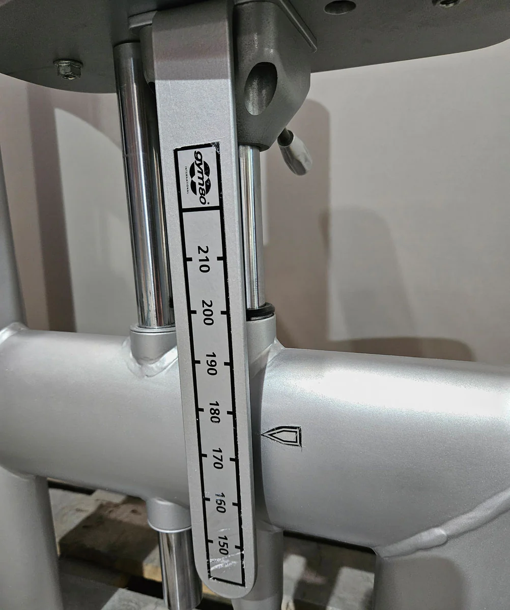 Gym80 Sygnum 4116 Rückenzugstation, Latzug von Oben, Lat Pulldown, 135kg Gewichtsblock, Farbe Silber, gebraucht - überholter Zustand - Image 6