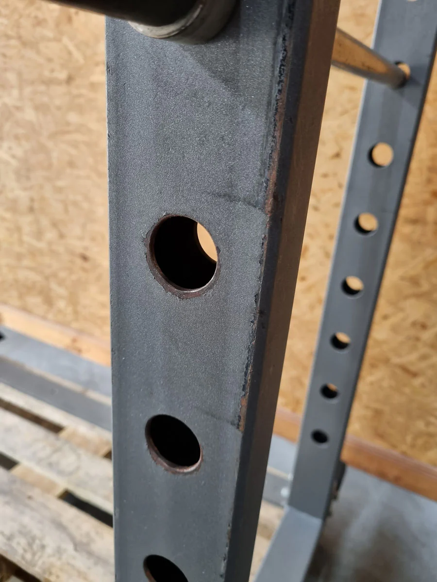 Gymleco Power Rack 149 mit J-Hooks und Notablagen, Rahmenfarbe Silber, gebraucht - geprüfter Zustand - Image 6