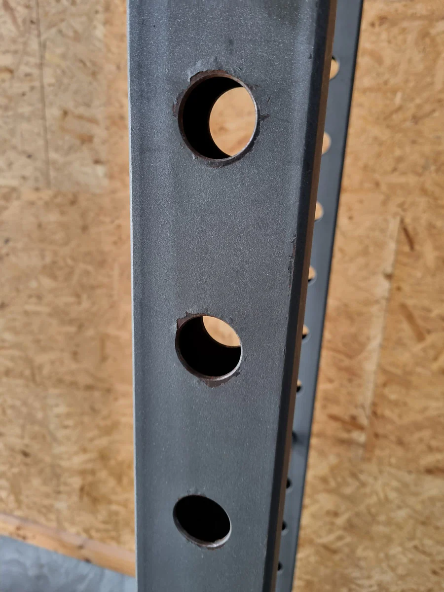Gymleco Power Rack 149 mit J-Hooks und Notablagen, Rahmenfarbe Silber, gebraucht - geprüfter Zustand - Image 7