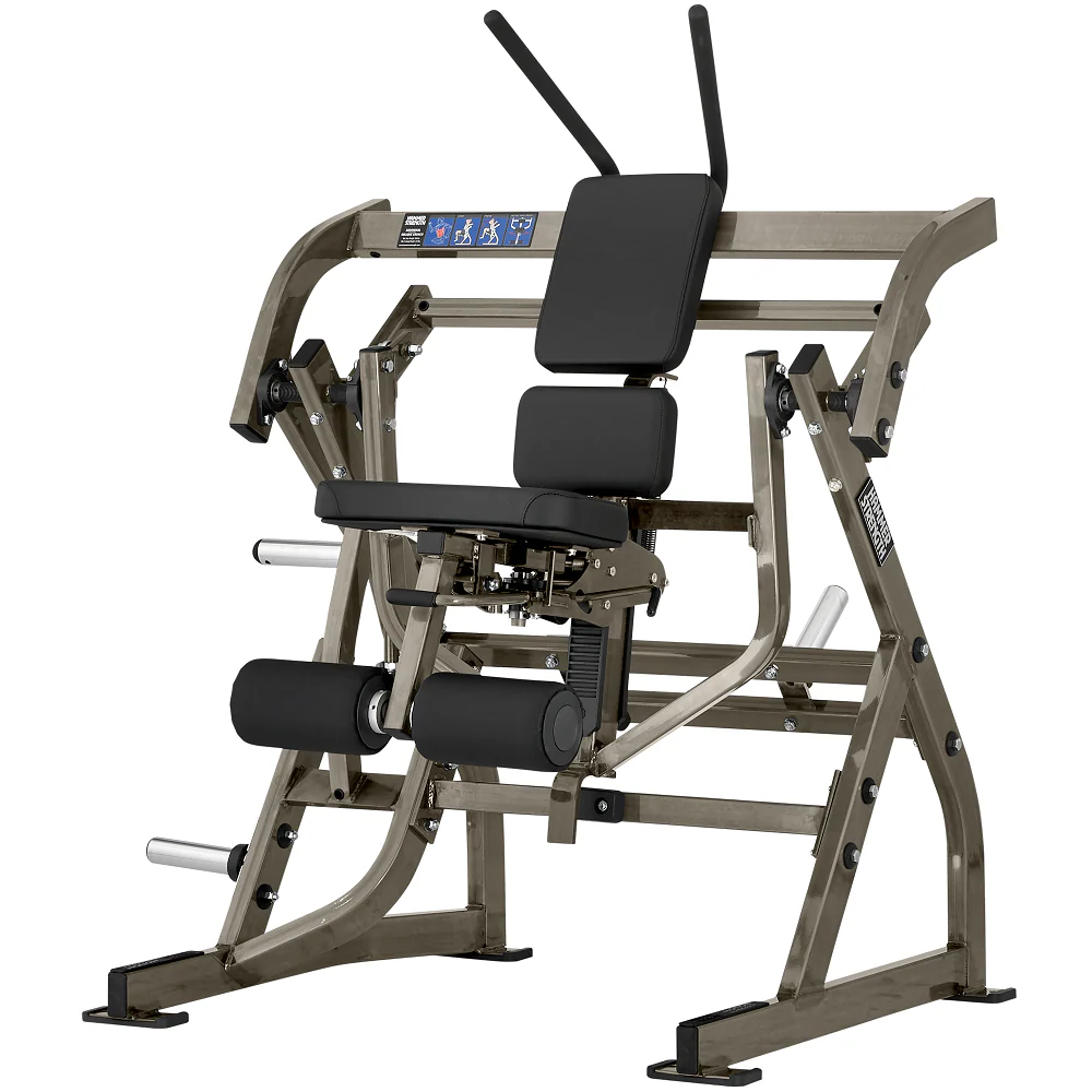 Hammer Strength Bauchmaschine, Klappmesser, Abdominal Oblique Crunch PL-AB, Plate loaded, Rahmenfarbe Silber, Polsterfarbe Schwarz, gebrauchter - überholter Zustand - Image 3