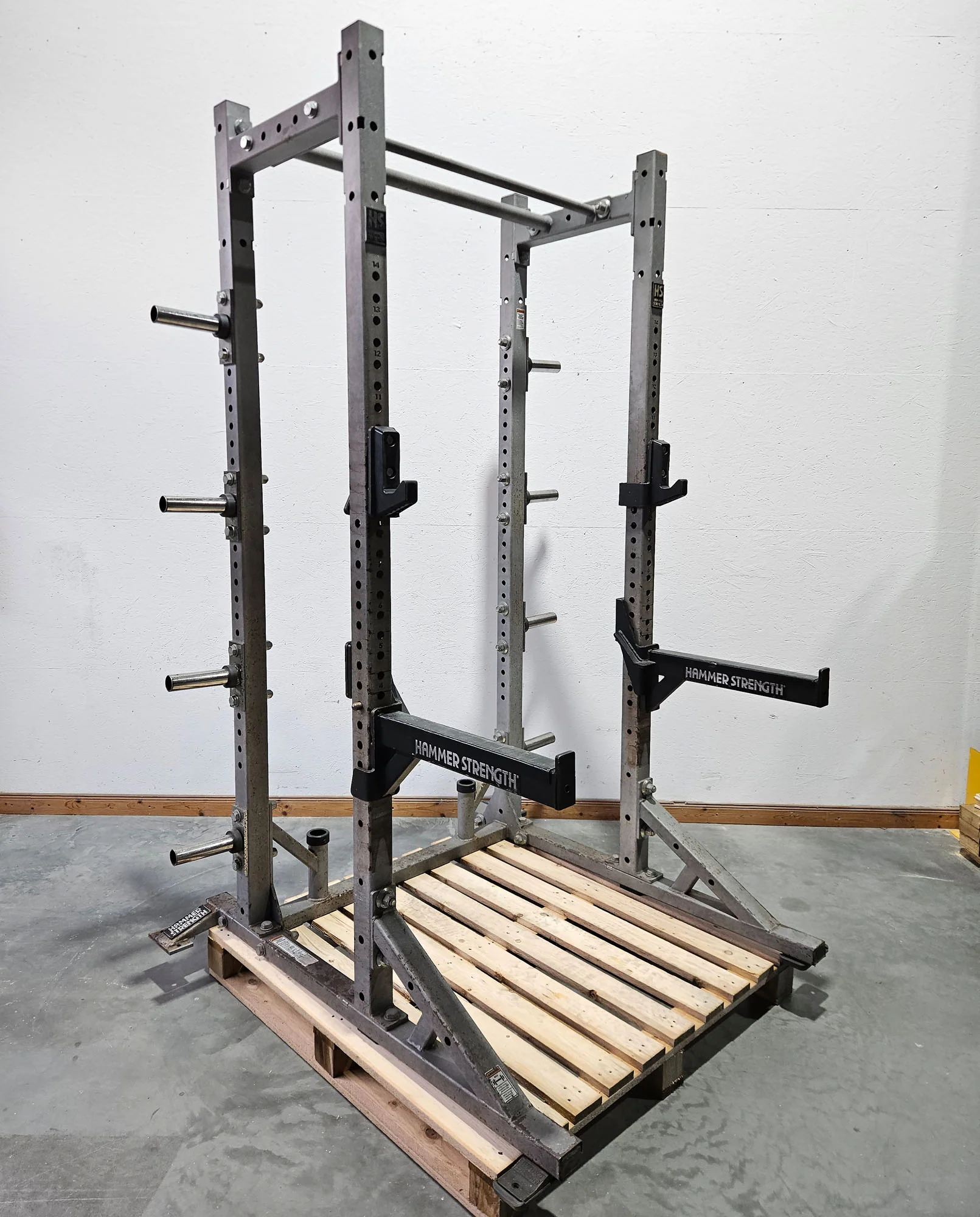Hammer Strength HD Athletic Half Rack, Farbe Silber, gebraucht - geprüfter technischer Zustand mit optischen Gebrauchsspuren - Image 2